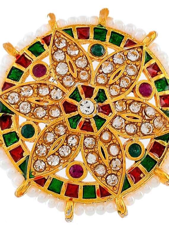 Gold Floral Ring with Precious Gemstones