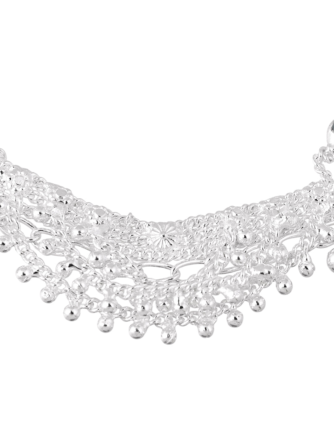 Traditional Ethnic Silver Plated Payal & Anklet For Women & Girls