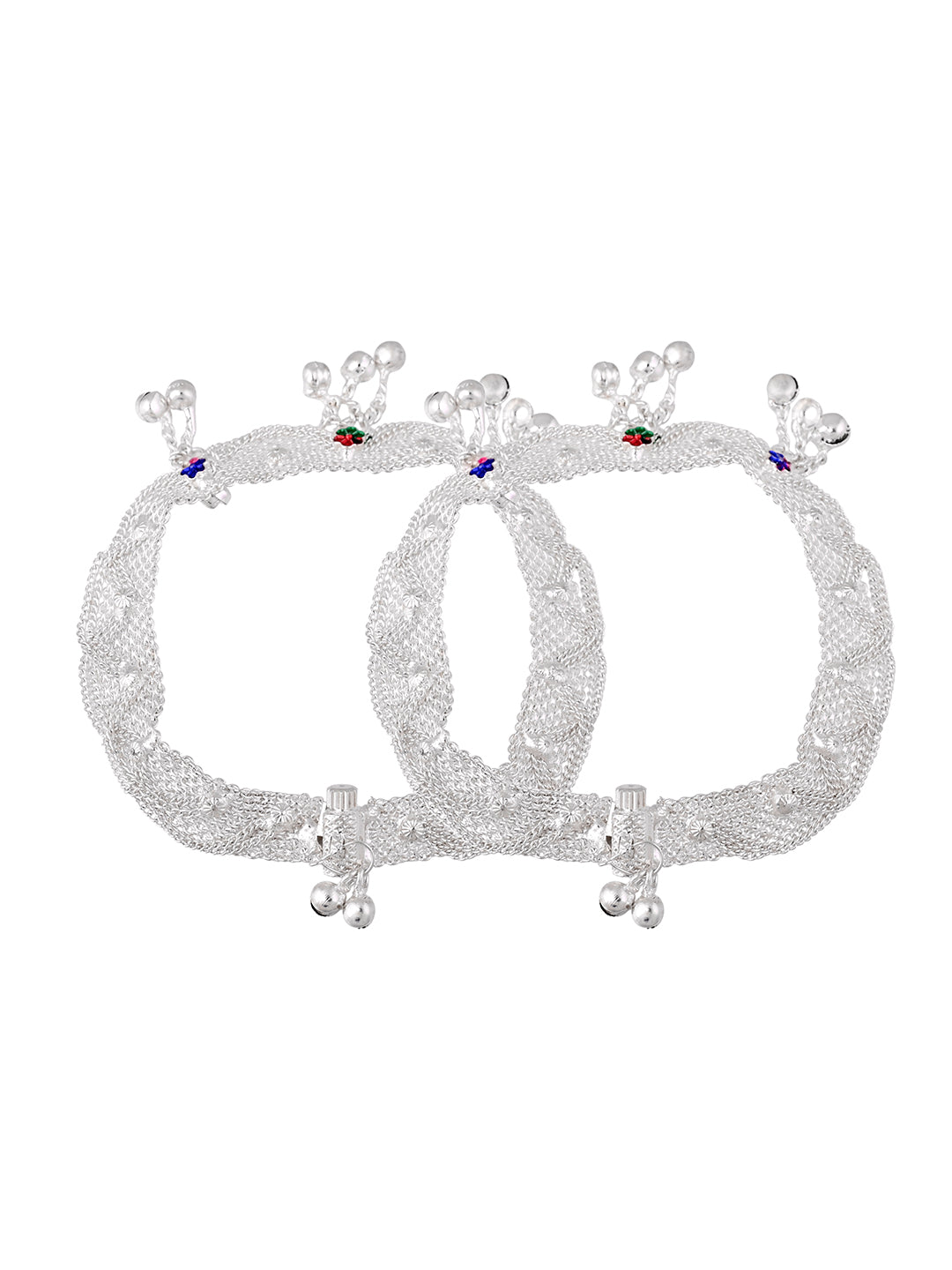 Ethnic Minimal Oxidised Silver Plated Anklet & Payal For Women