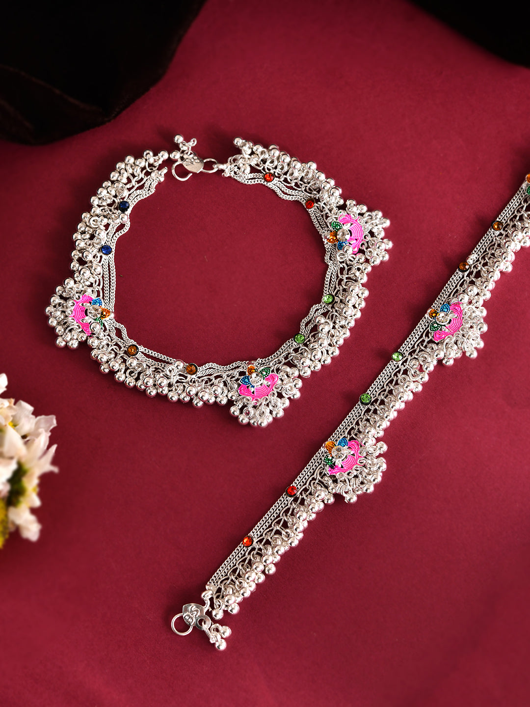 Traditional Silver Plated Ethnic Bridal Anklet & Payal For Women