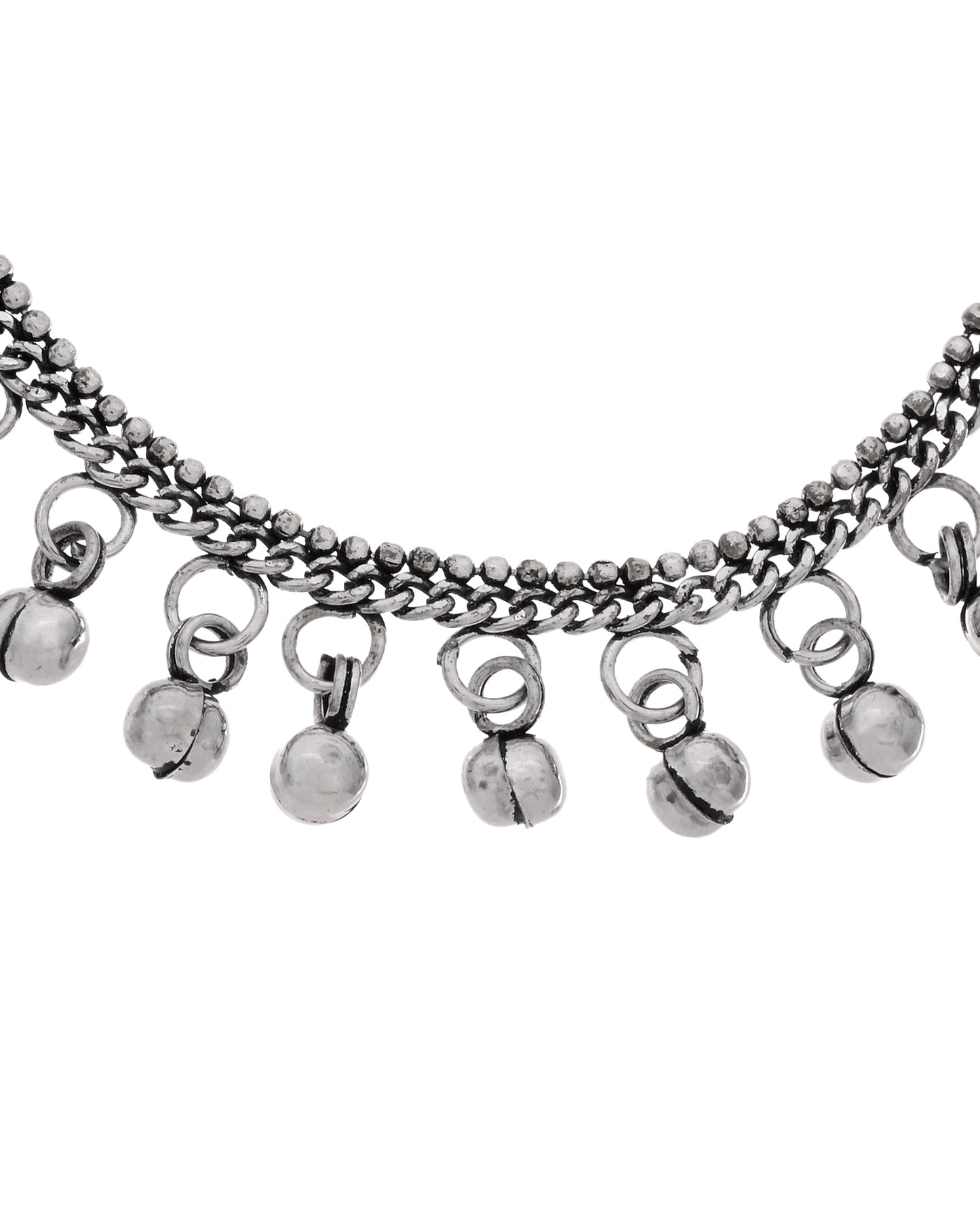 Oxidised Silver Plated Ghungroo Anklet for Women & Girls | Traditional Boho Payal Pair