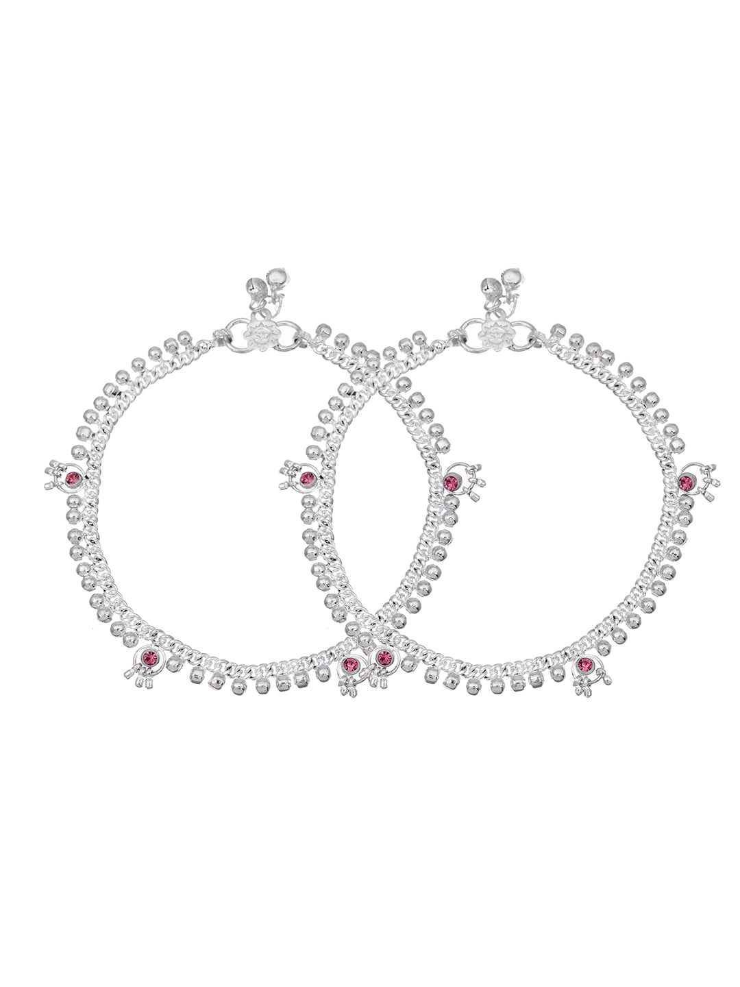 Wedding & Festive Wear Silver Plated Anklet & Payal For Women