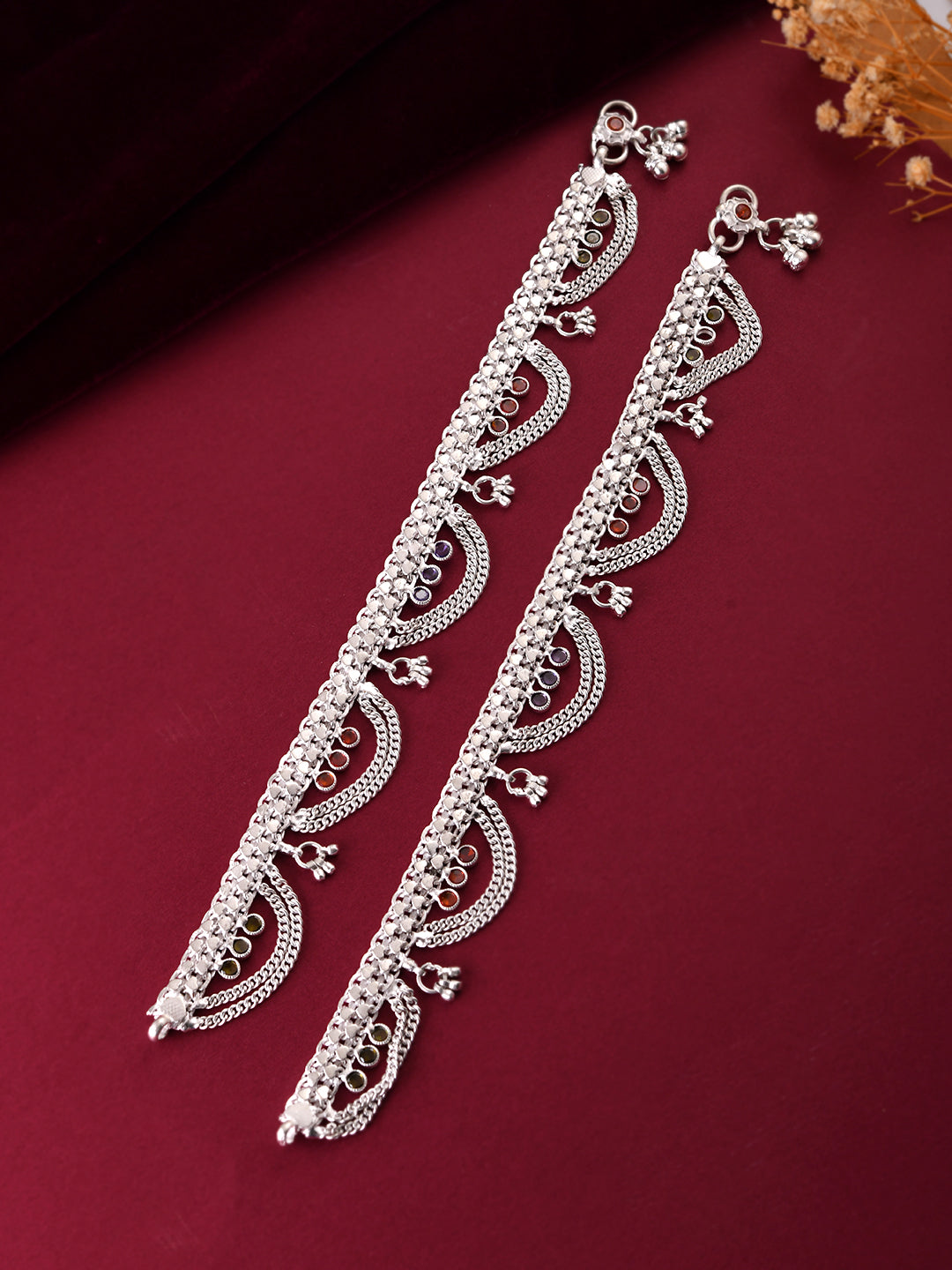 Traditional Silver Payal & Anklet For Women & Girls
