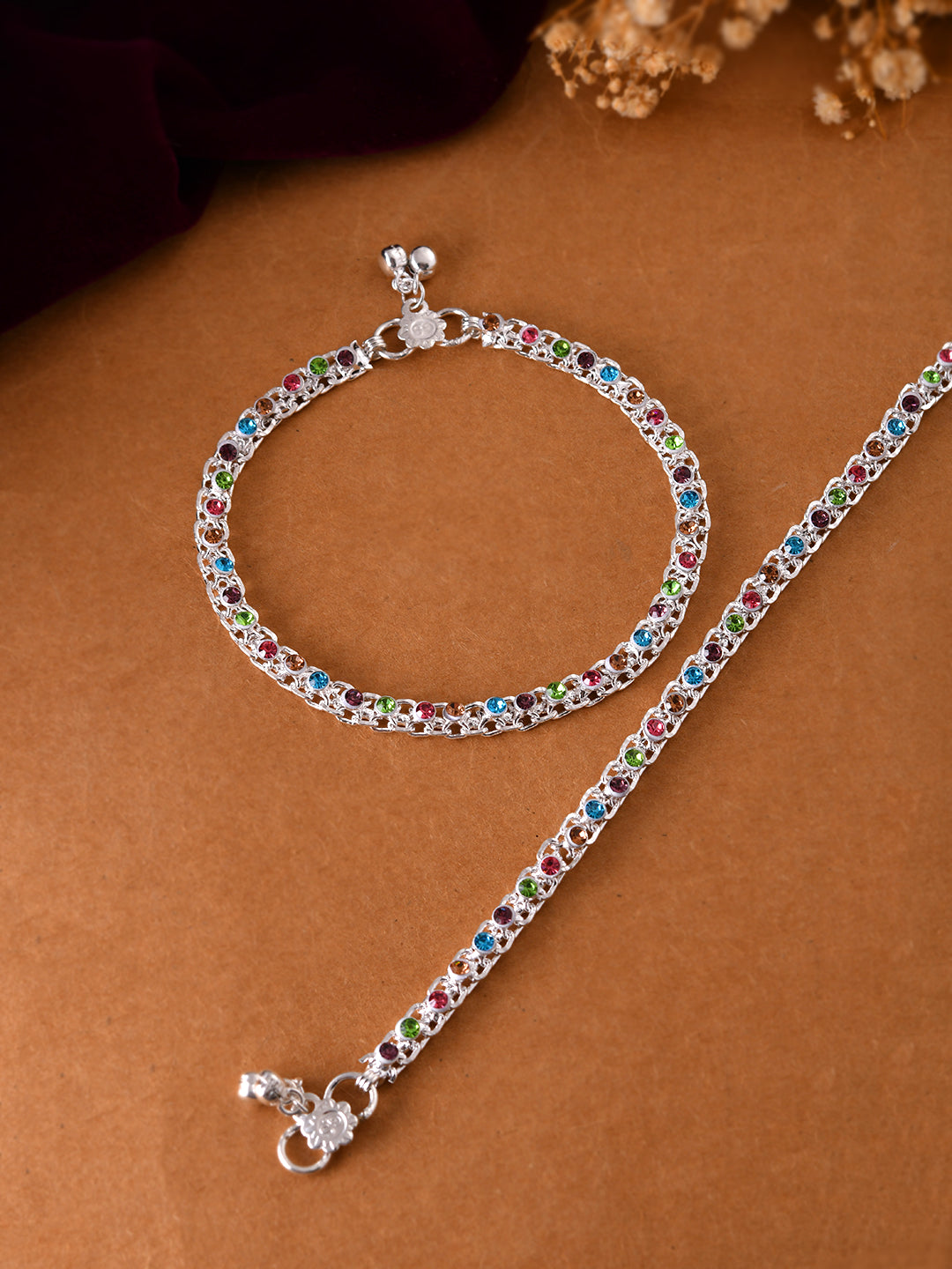 Traditional Silver Tone Daily Wear Anklet & Payal  For Women