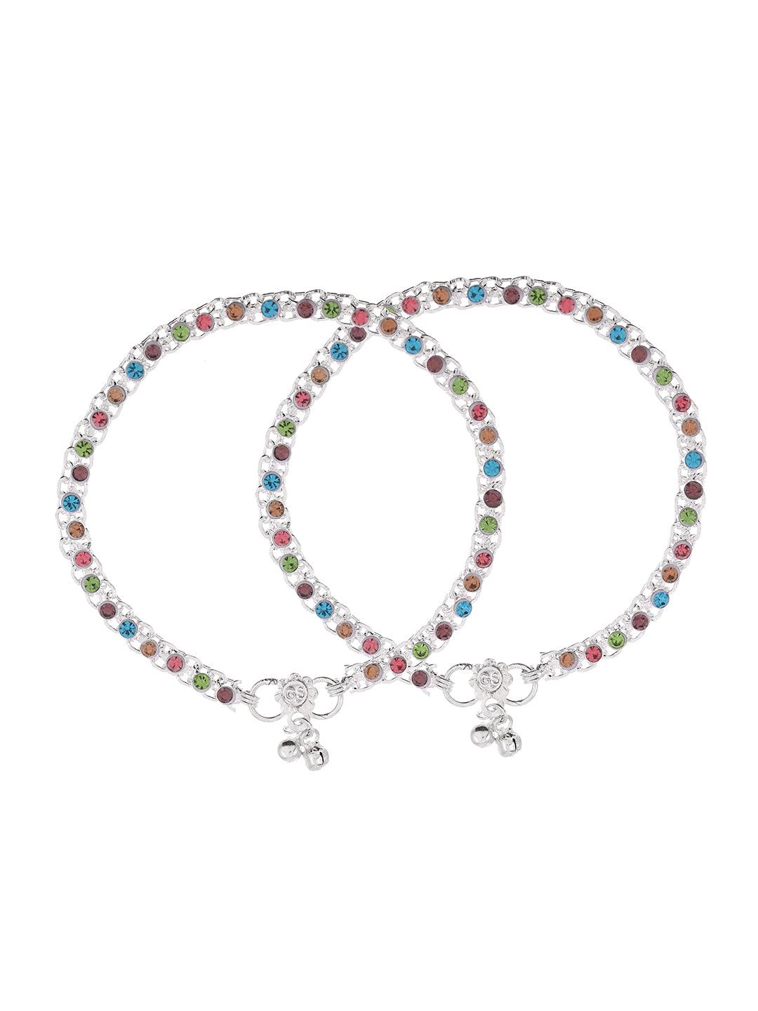 Traditional Silver Tone Daily Wear Anklet & Payal  For Women