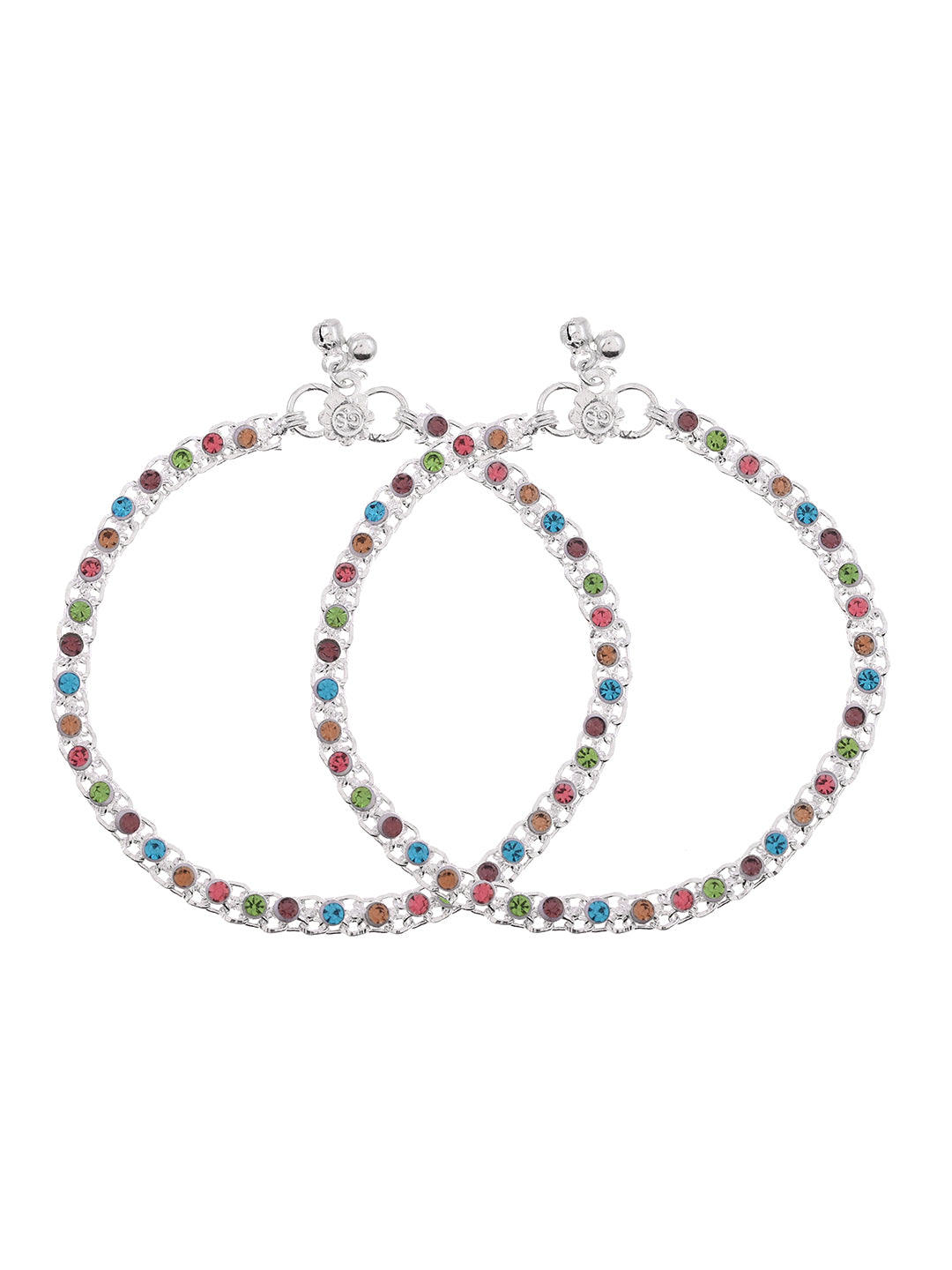 Traditional Silver Tone Daily Wear Anklet & Payal  For Women