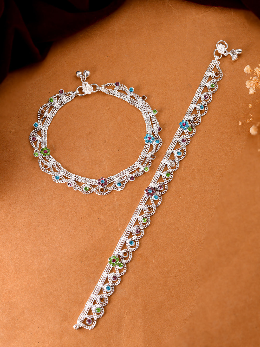 Traditional Indian Silver Plated Payal Anklet For Women