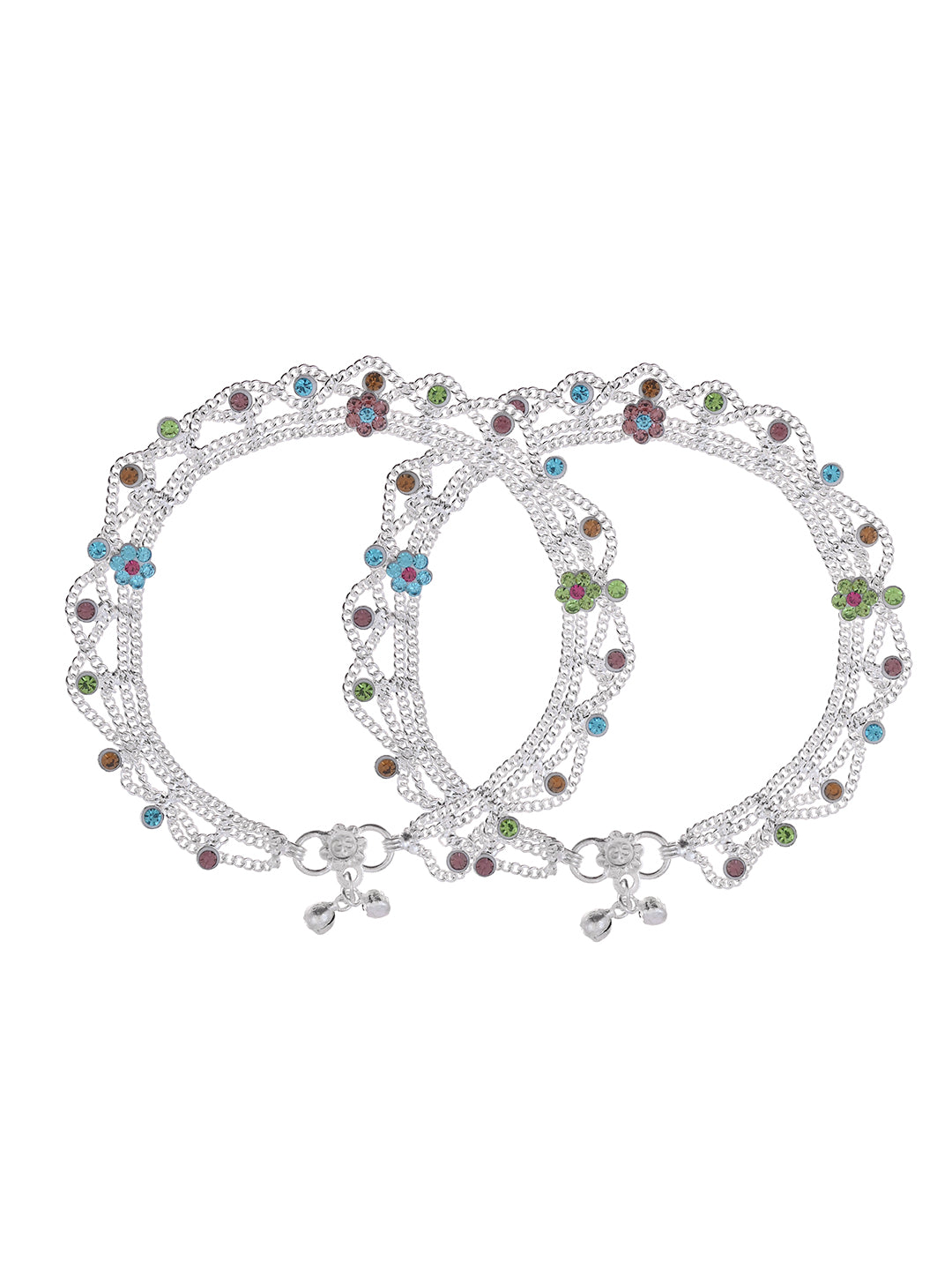 Traditional Indian Silver Plated Payal Anklet For Women