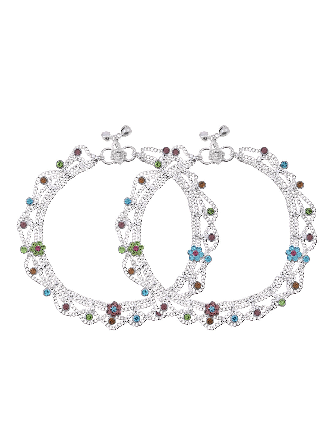 Traditional Indian Silver Plated Payal Anklet For Women