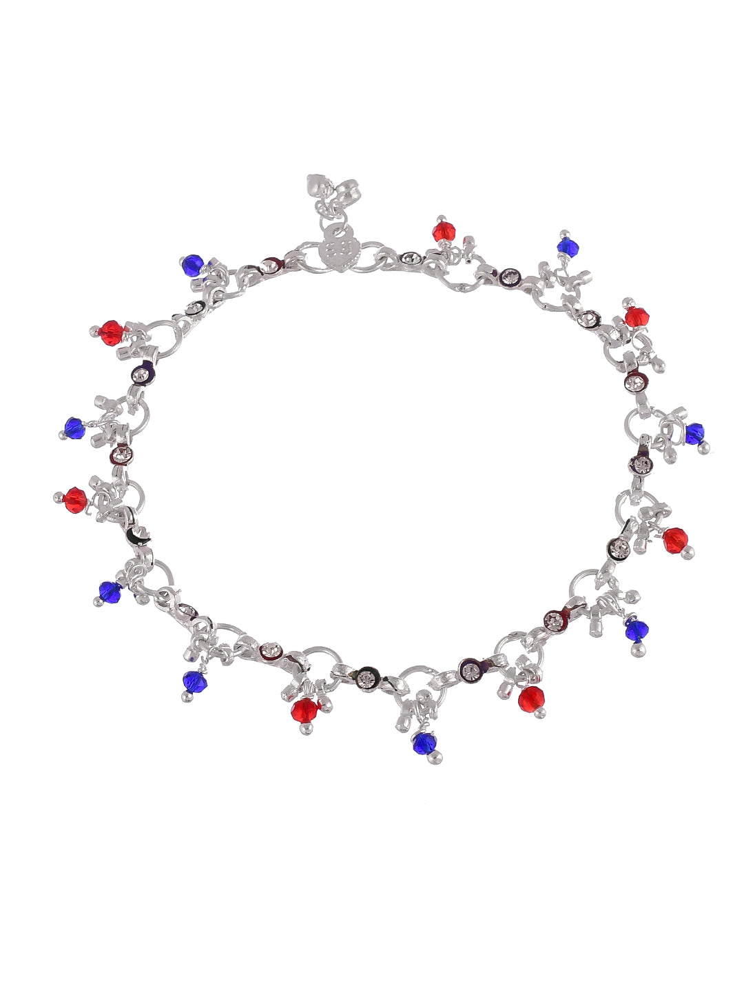 Traditional Silver plated Multi drop Anklets