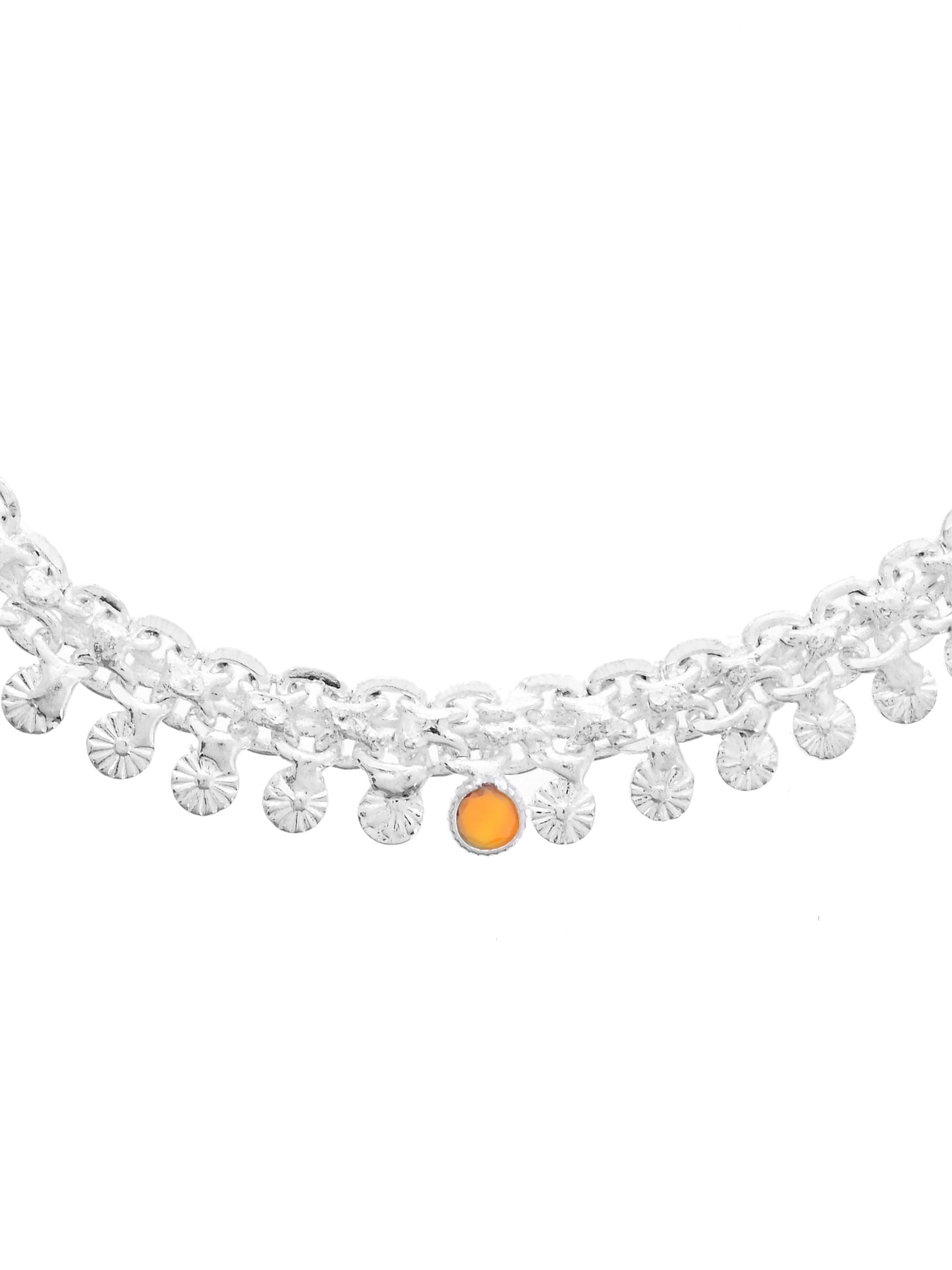 Traditional Anklet for Women & Girls with Multicolor Stone Accents