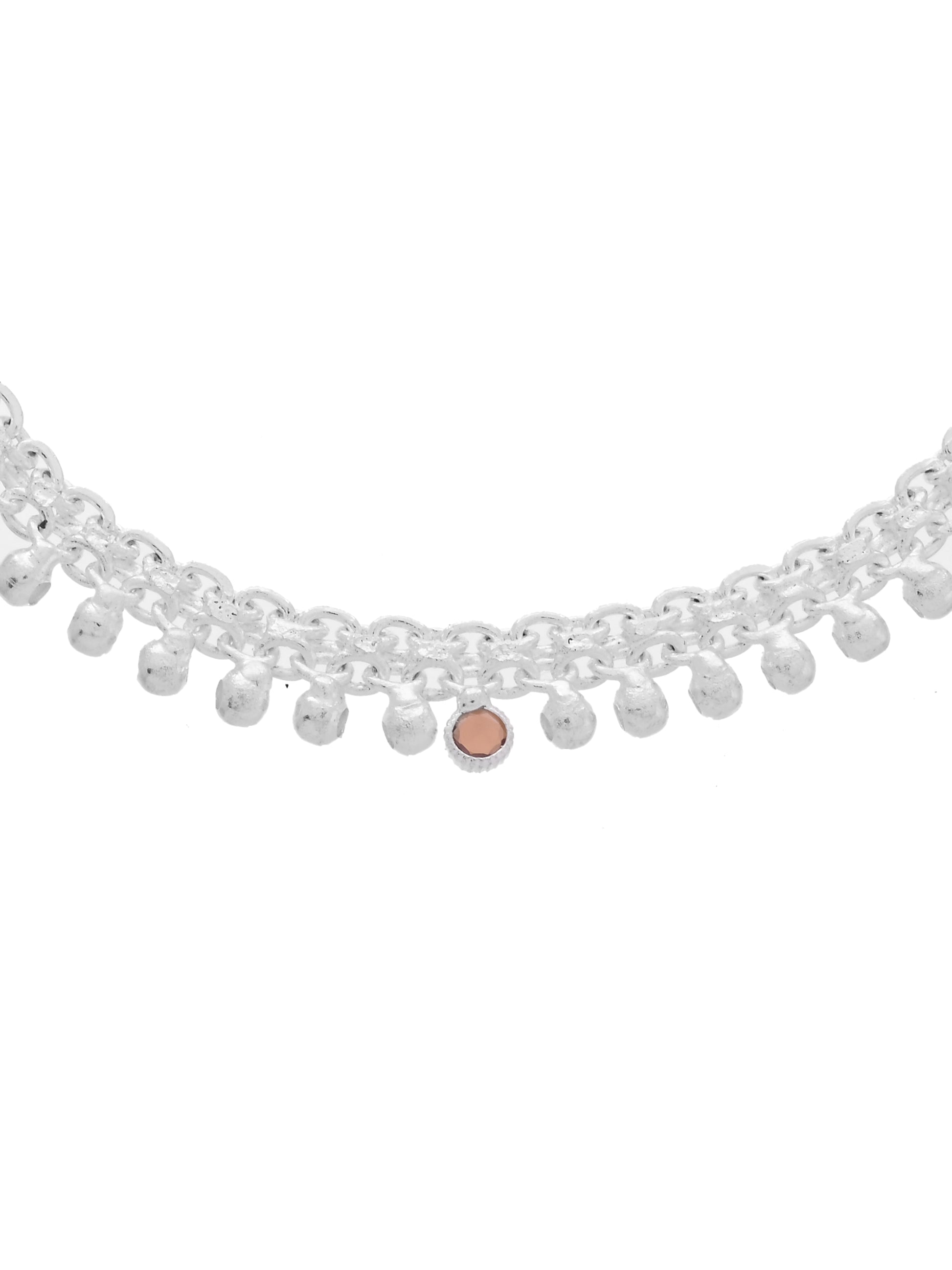 Traditional Anklet for Women & Girls with Multicolor Stone | Adjustable Ethnic Payal