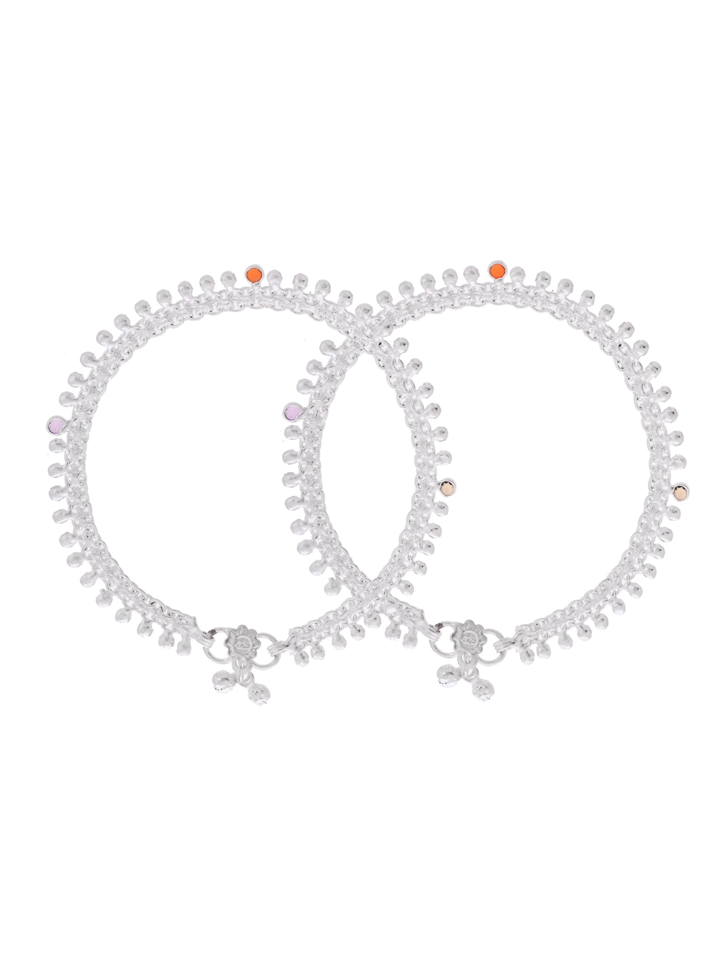 Traditional Anklet for Women & Girls with Multicolor Stone | Adjustable Ethnic Payal