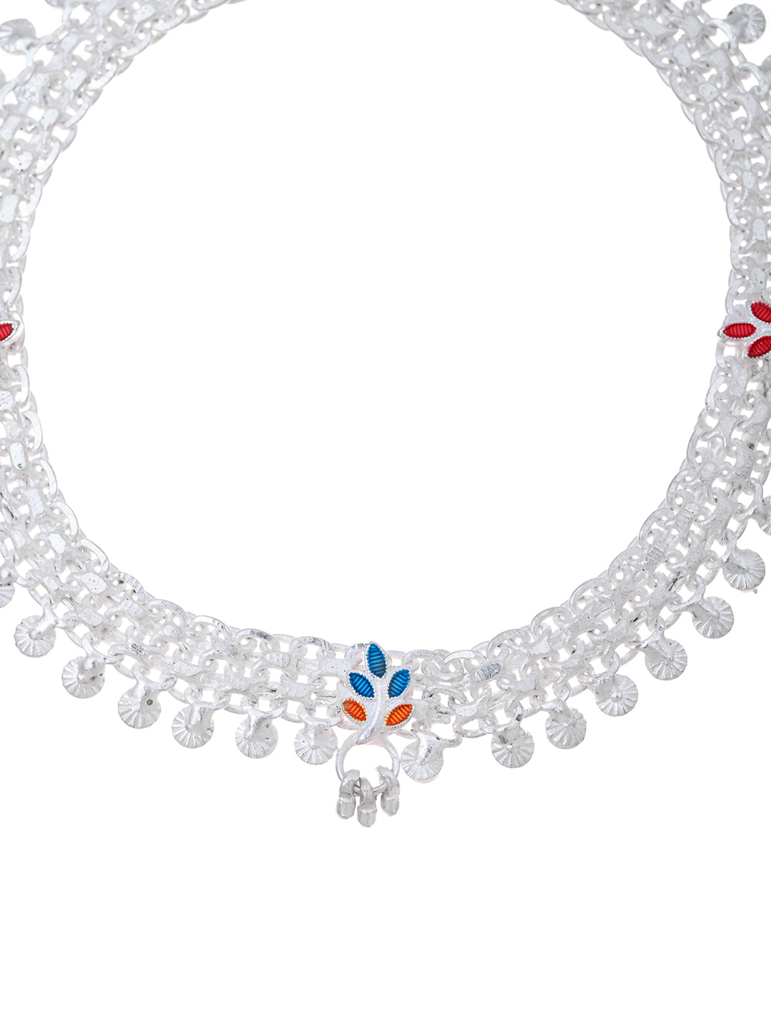 Traditional Bridal Ethic Silver Plated Anklet & Payal For Women