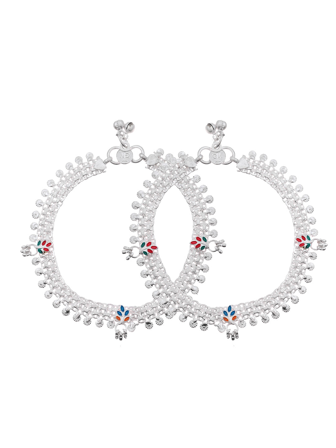 Traditional Bridal Ethic Silver Plated Anklet & Payal For Women