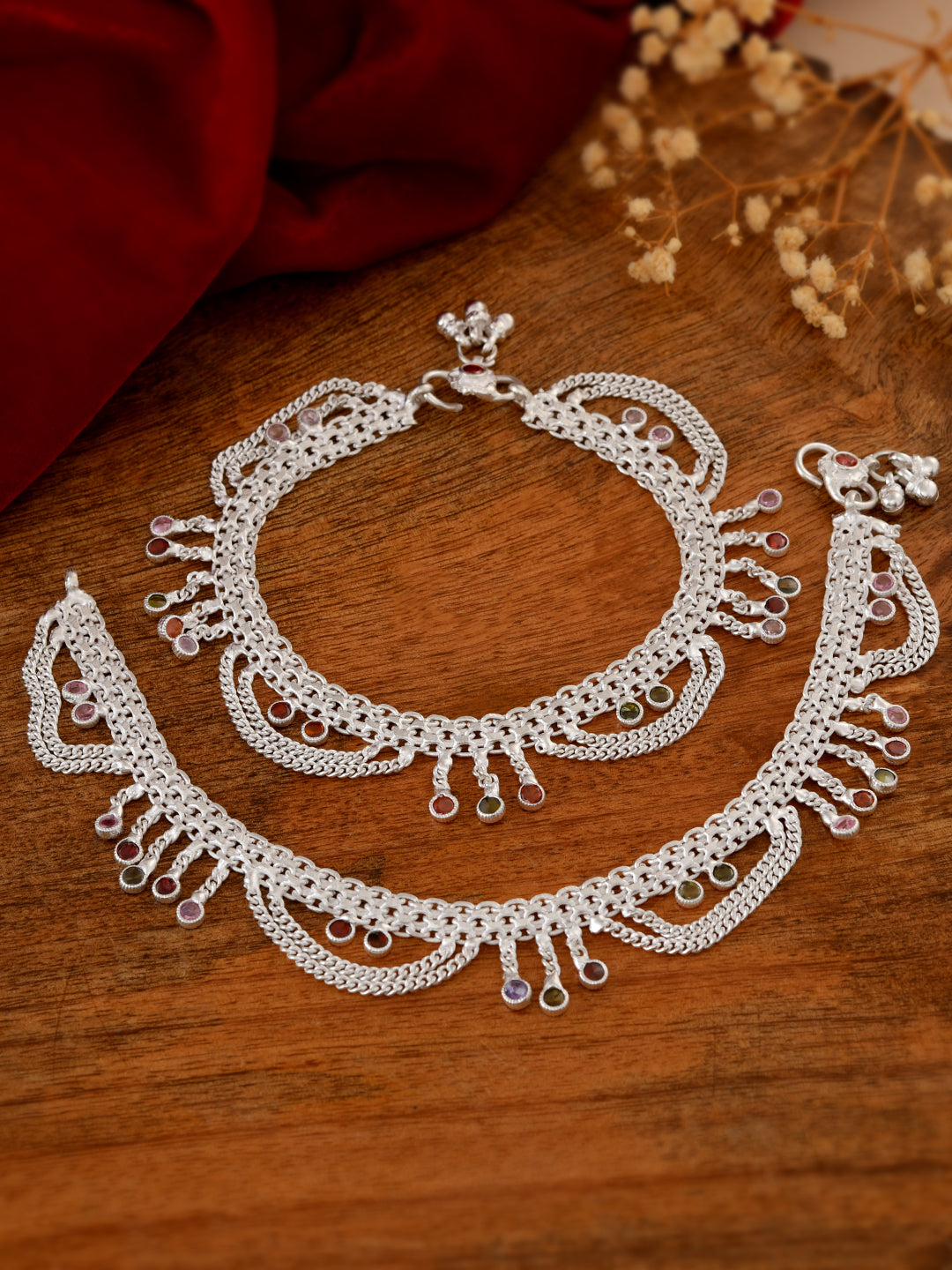 Traditional Ethnic Payal Anklet for Women | Adjustable Designer Foot Jewellery