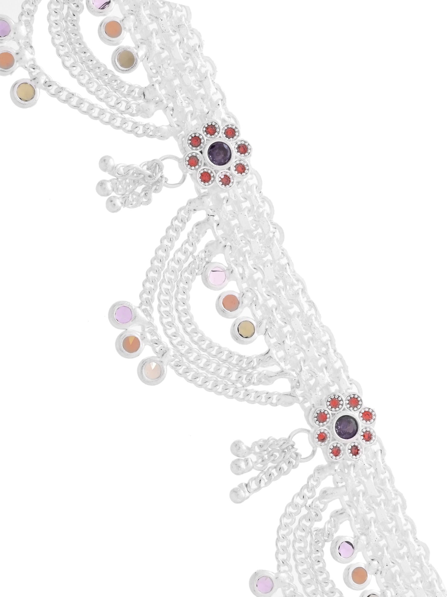 Traditional Tribal Anklet for Women | Multicolor Stone Ethnic Payal | Boho Foot Jewellery