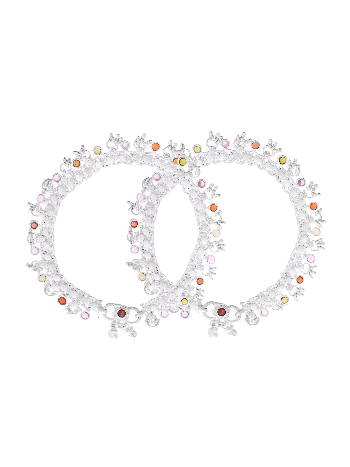 Multicolor Stone & Ghungroo Anklet for Women and Girls | Traditional Ethnic Payal