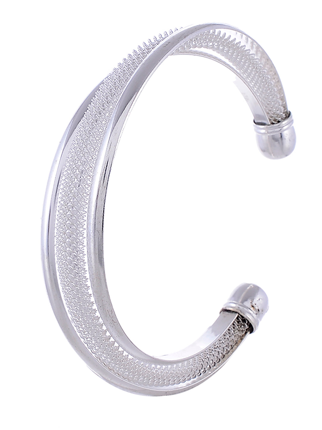 Contemporary Silver Plated Adjustable Bracelet
