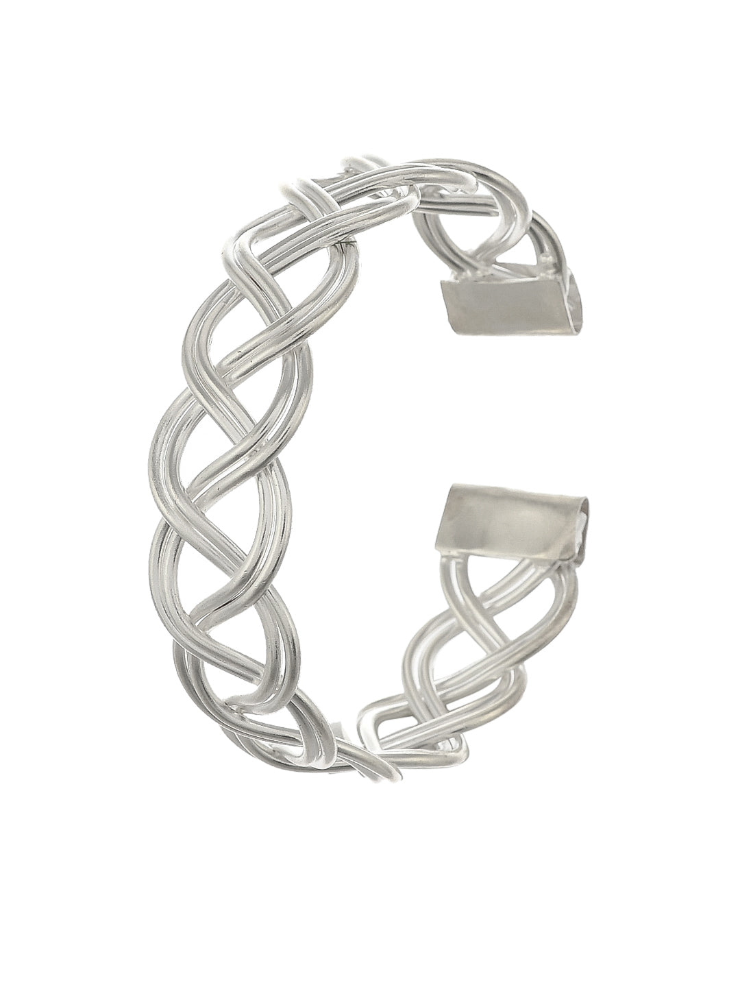 Spiral Infinity Silver Plated Bracelet