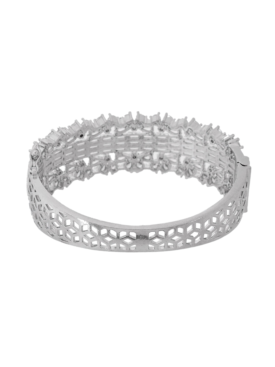 American Diamond Bangle Bracelet for Women | CZ Stone Kada | Party Wear Wedding Bracelet