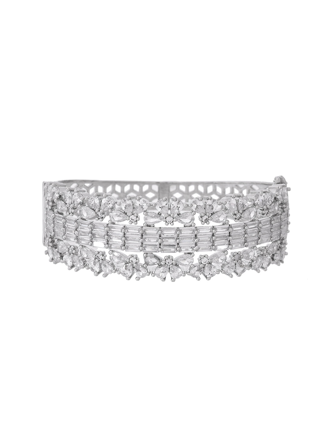 American Diamond Bangle Bracelet for Women | CZ Stone Kada | Party Wear Wedding Bracelet