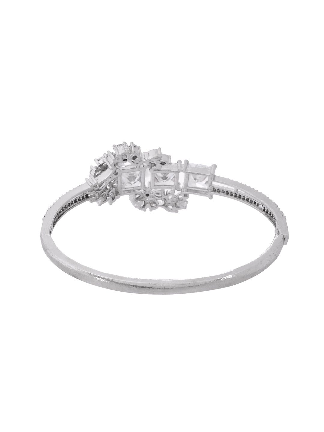 American Diamond Floral Bracelet for Women | CZ Stone Kada | Party Wear Wedding Bracelet