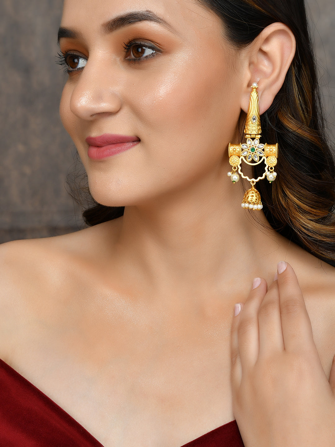 Long Traditional Jhumki Earrings