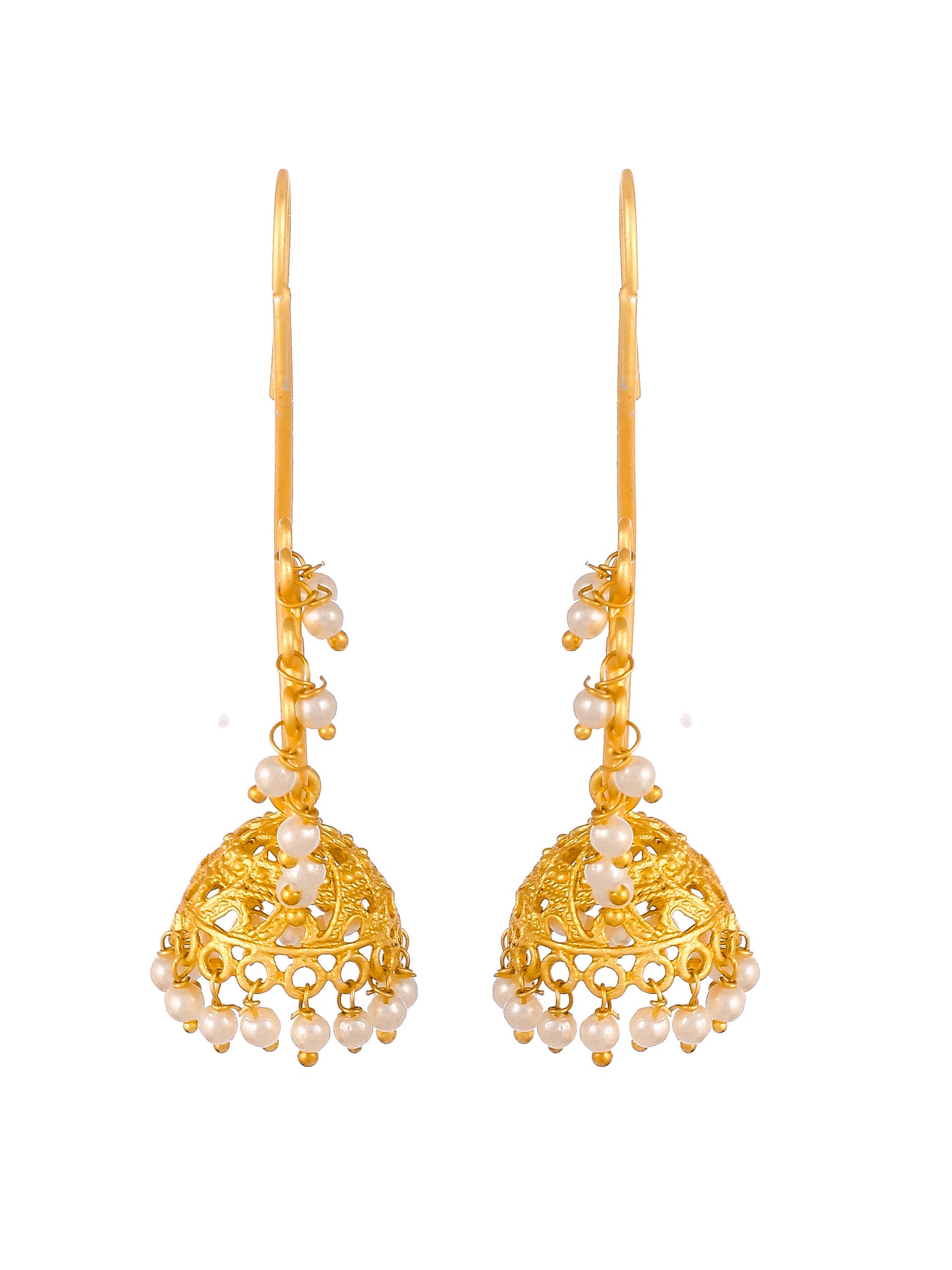 Gold Plated Traditional Drop Earrings jhumkas