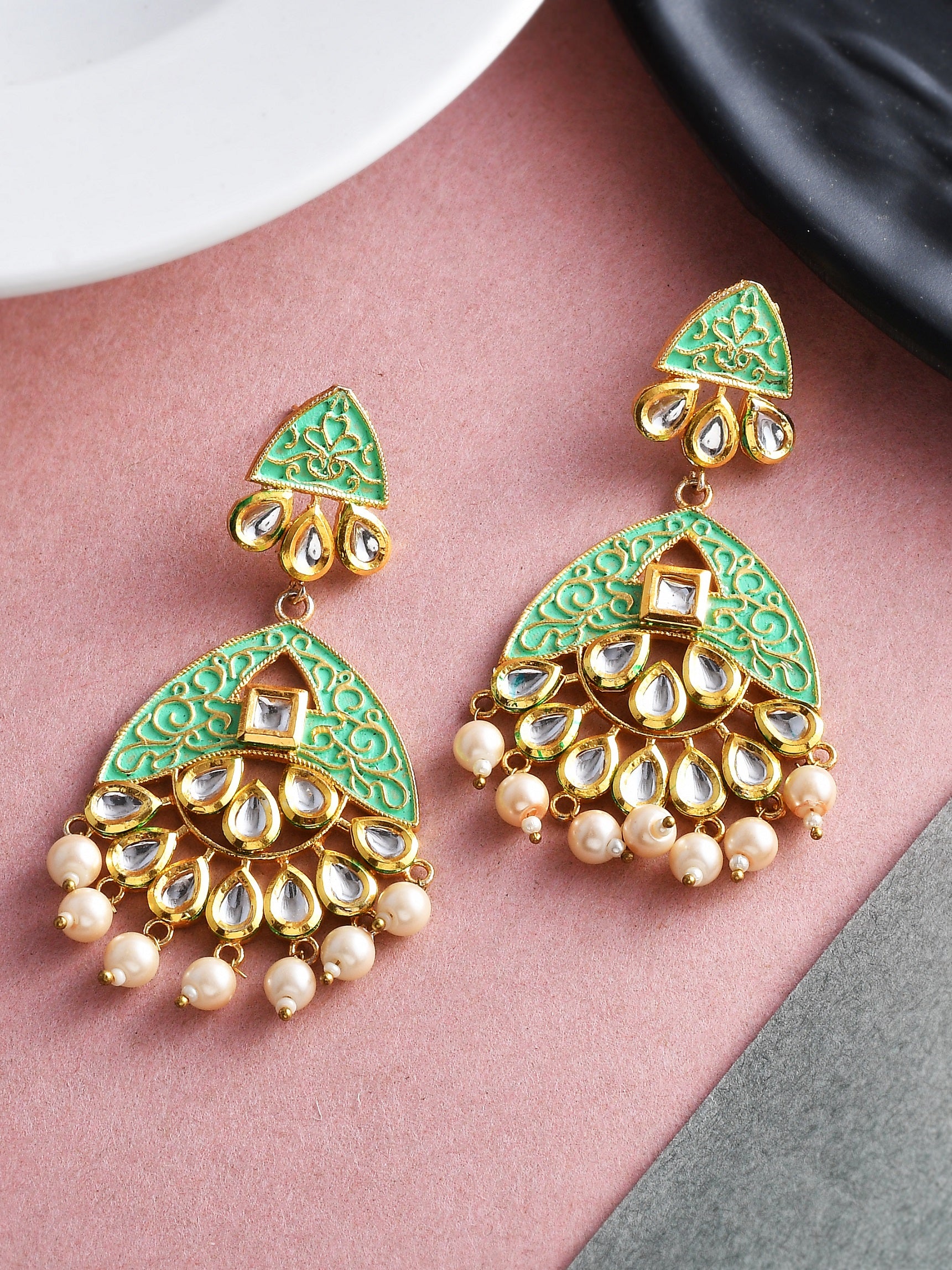 Kundan minakari Earrings