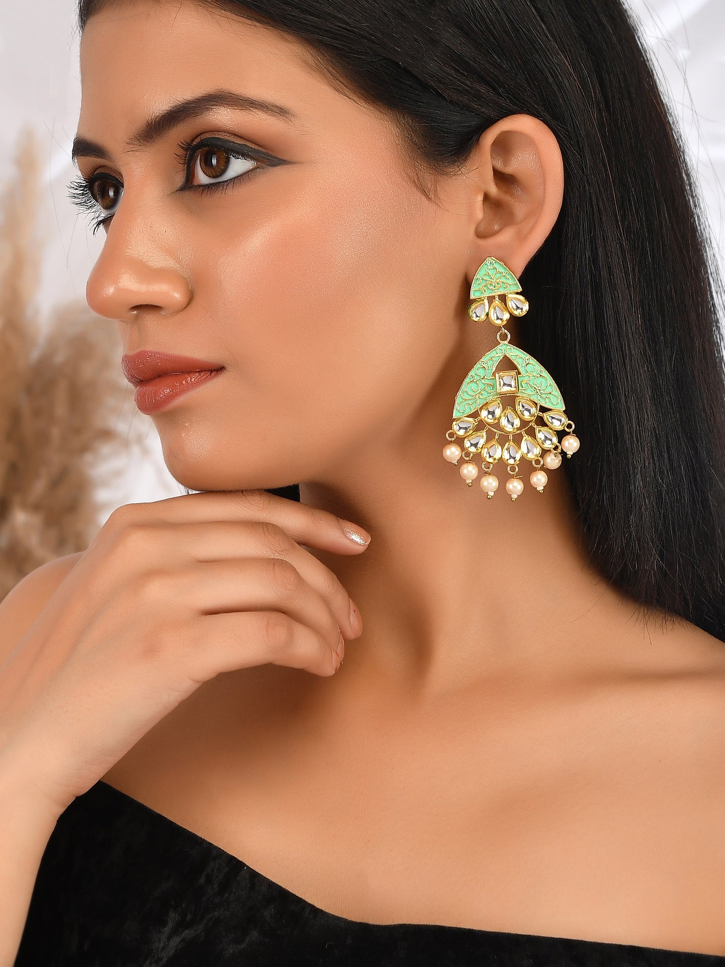 Kundan Minakari Earrings