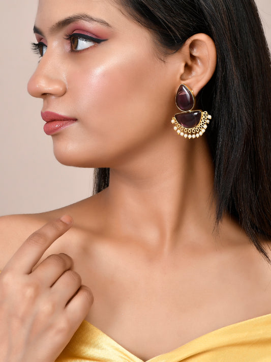 Traditional Pearl Chandbali Earrings