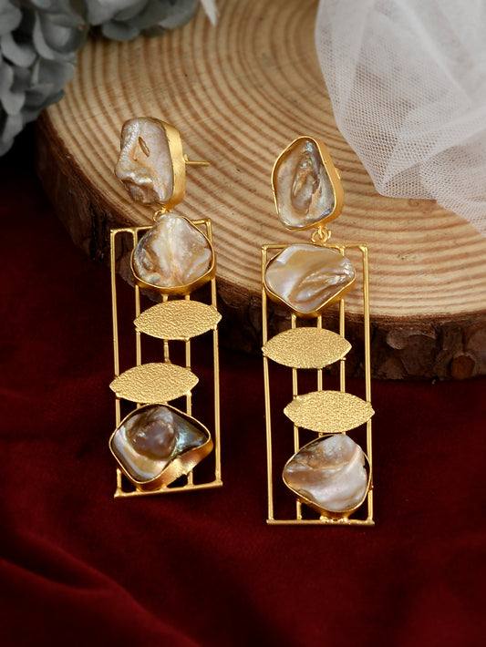 Gold Plated Handcrafted Dangle Designer Earrings for Women Online