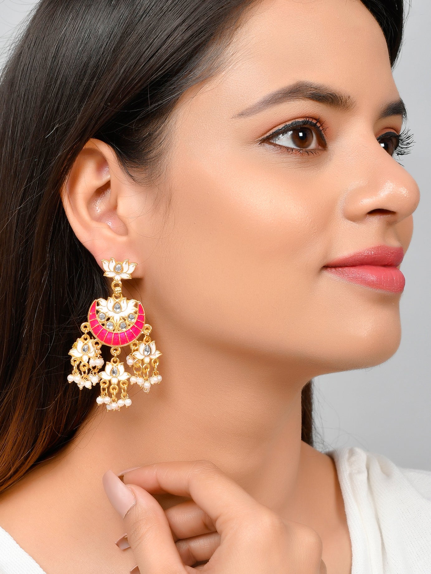 Gold plated gaurangi chandabali Earrings