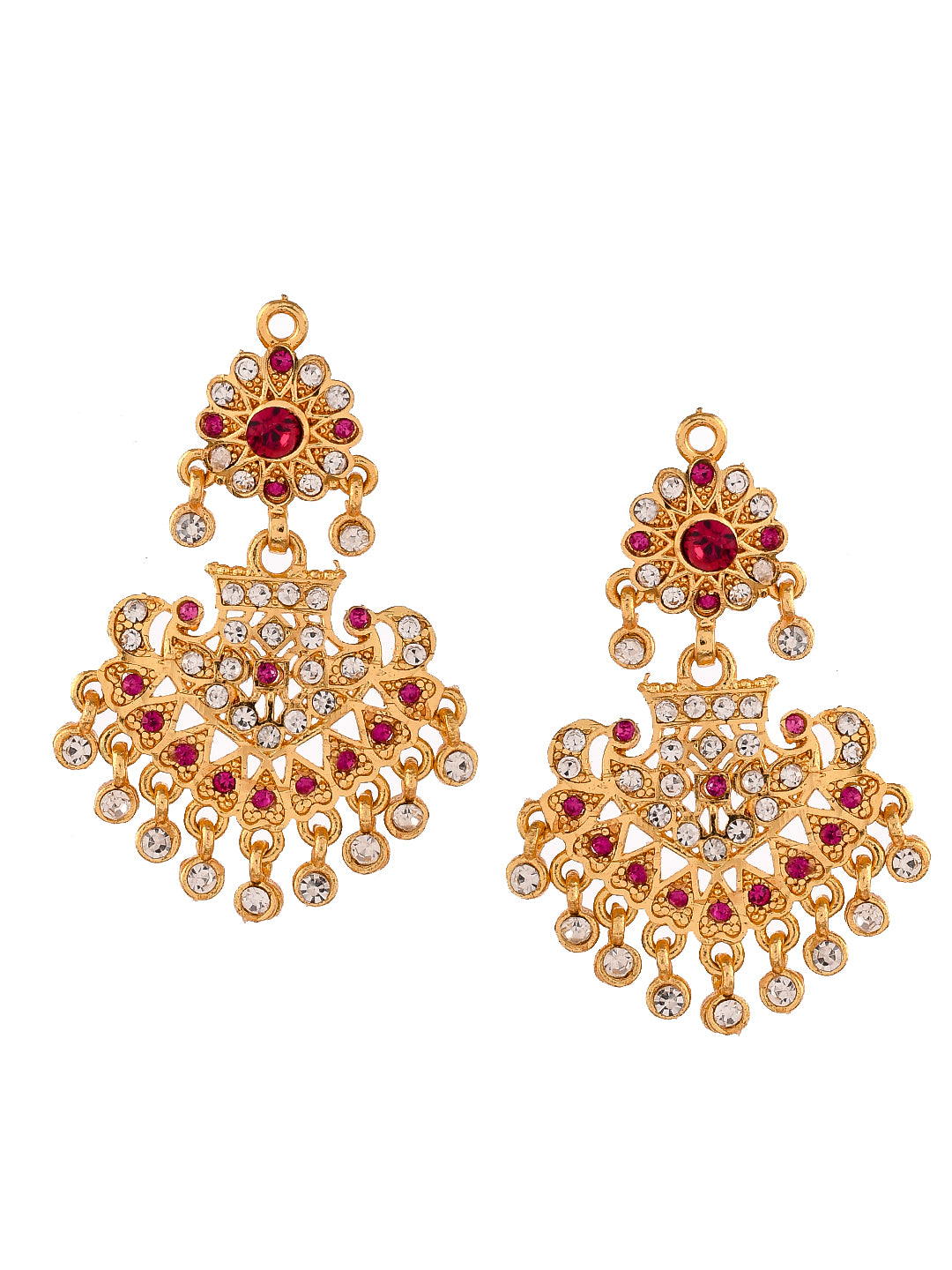 Stunning gold-tone chandelier earrings