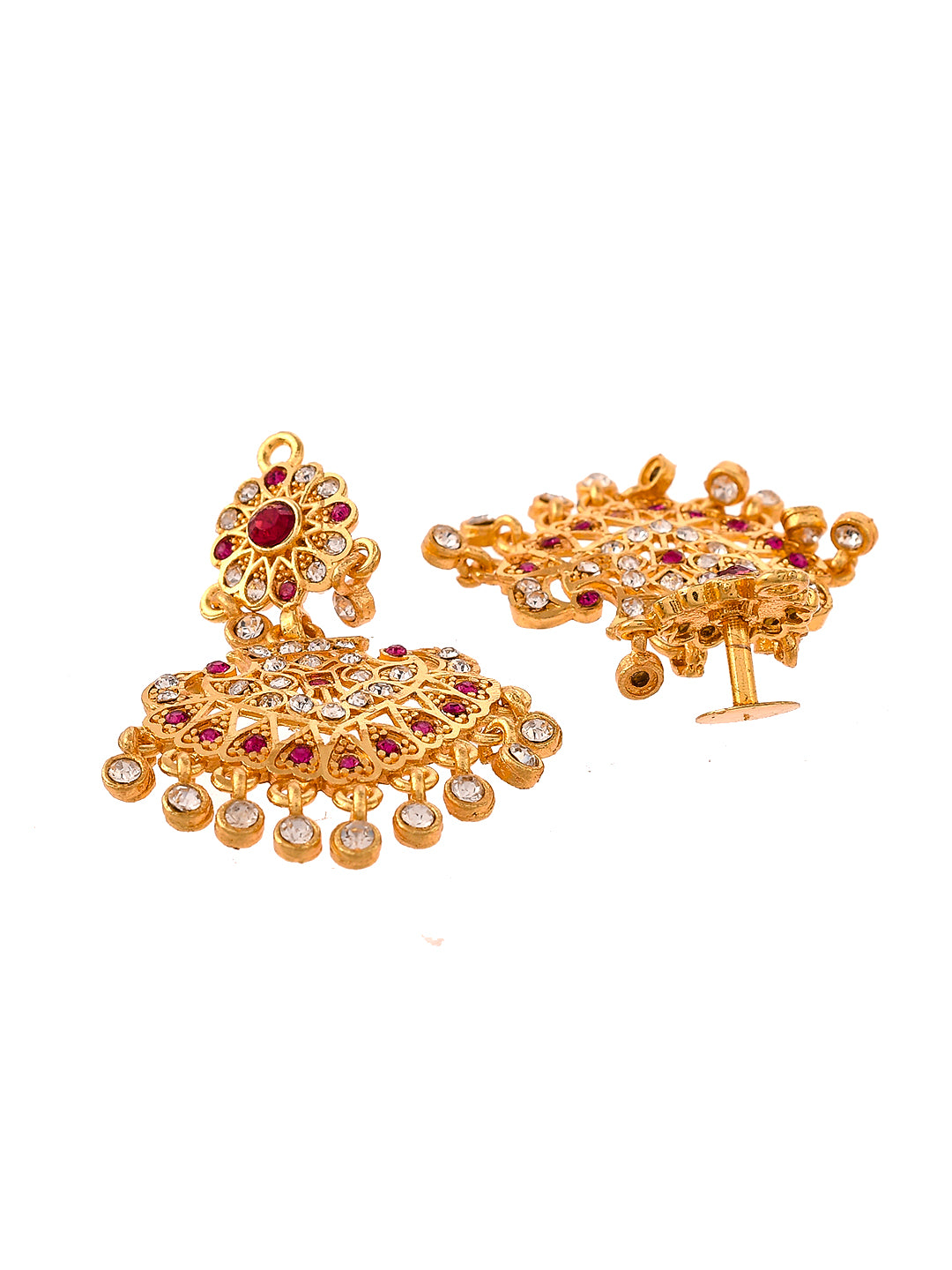 Stunning gold-tone chandelier earrings