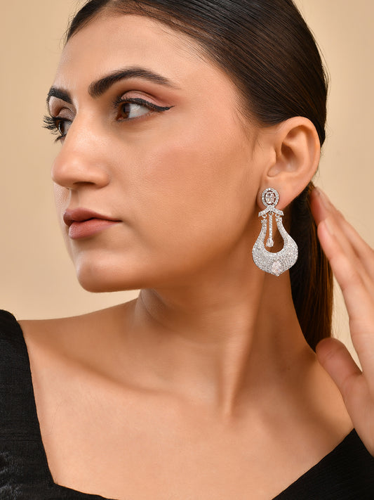American Diamond & CZ Drop Earrings For Women & Girls