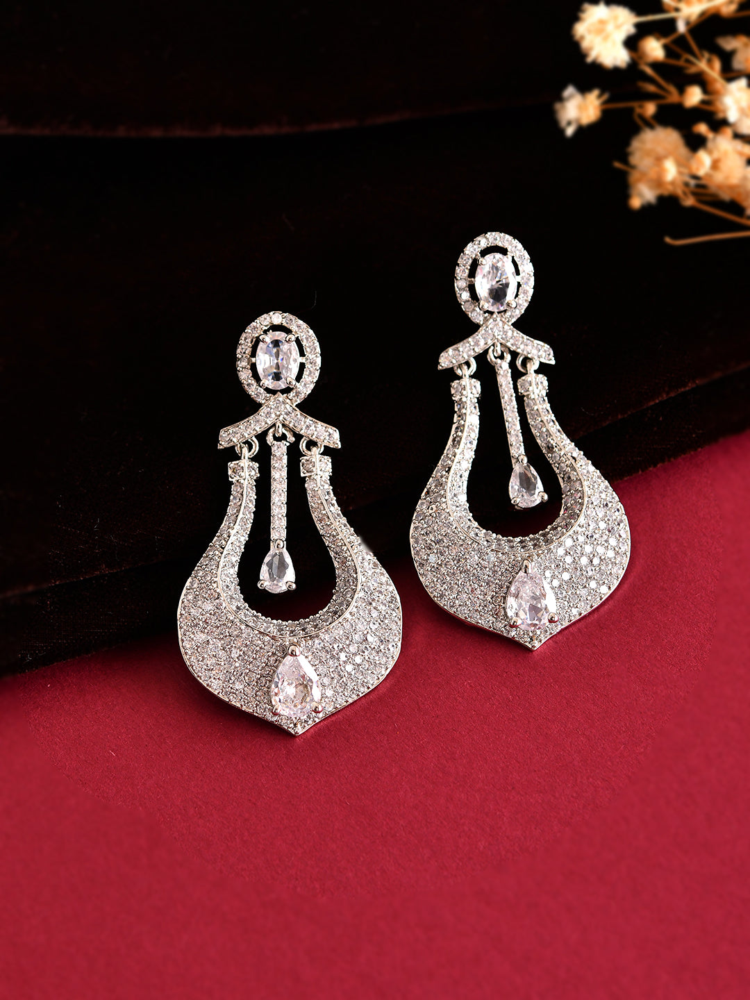American Diamond & CZ Drop Earrings For Women & Girls