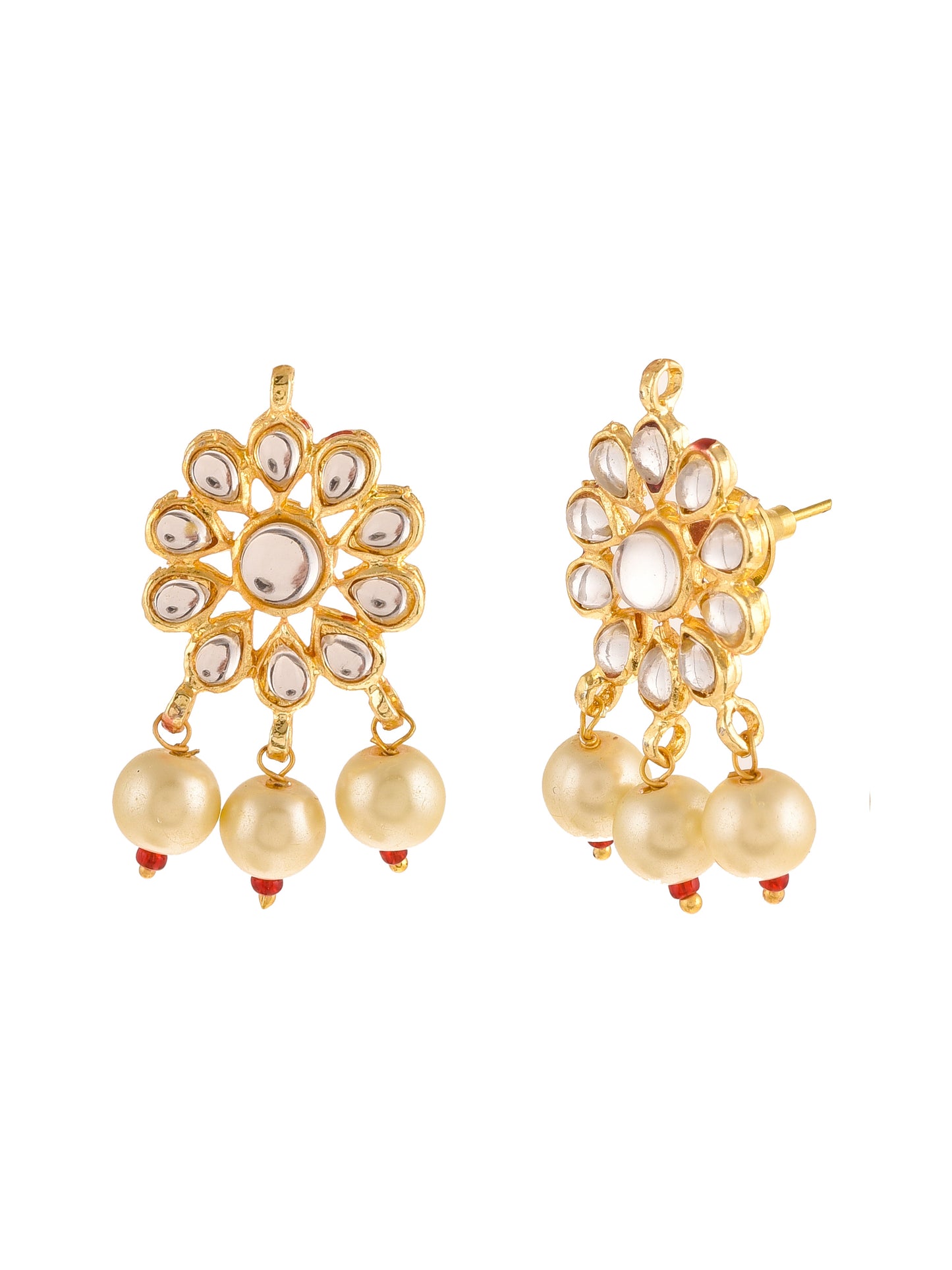 Traditional Pearl Kundan Earrings