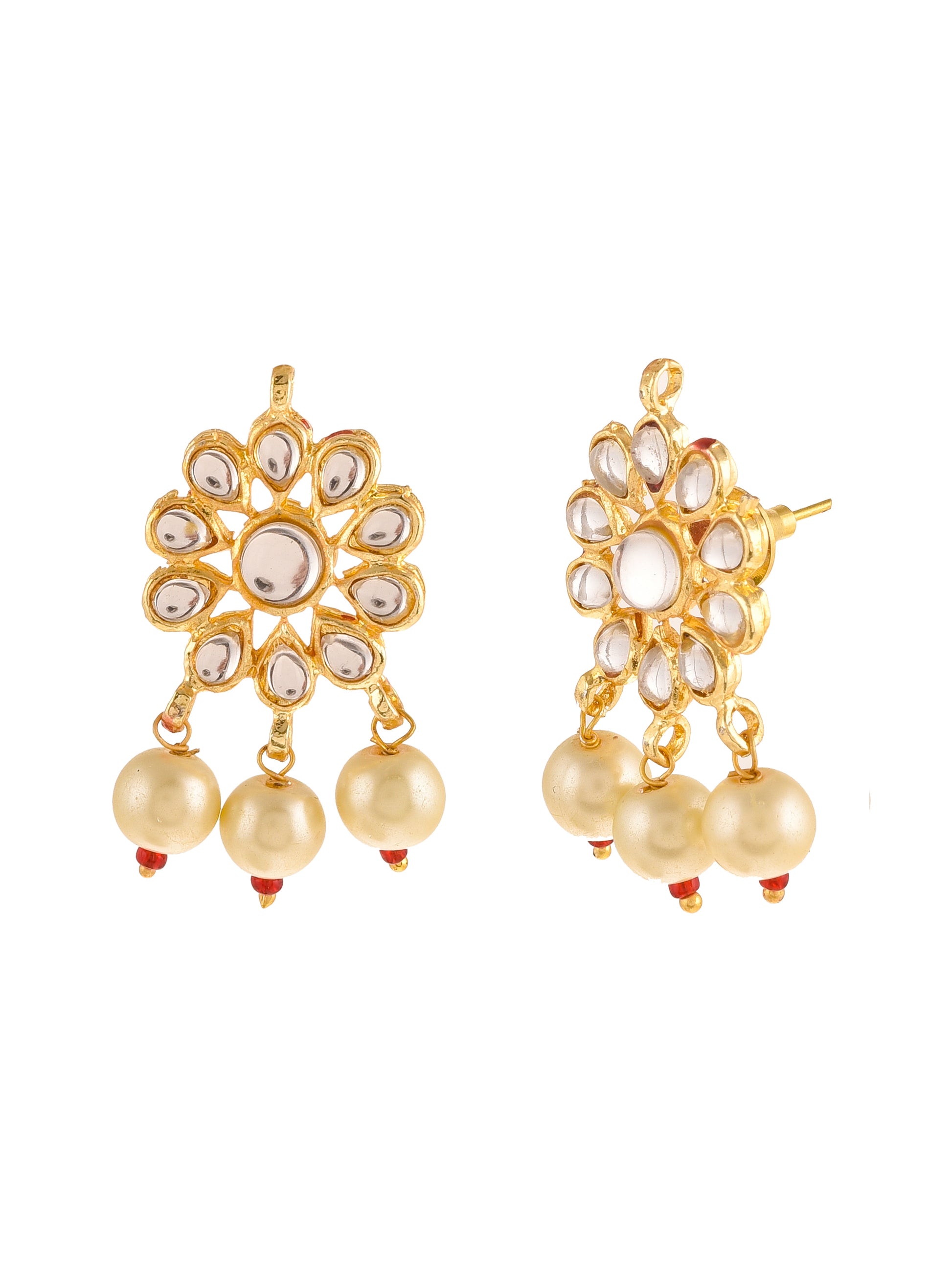 Traditional Pearl Kundan Earrings