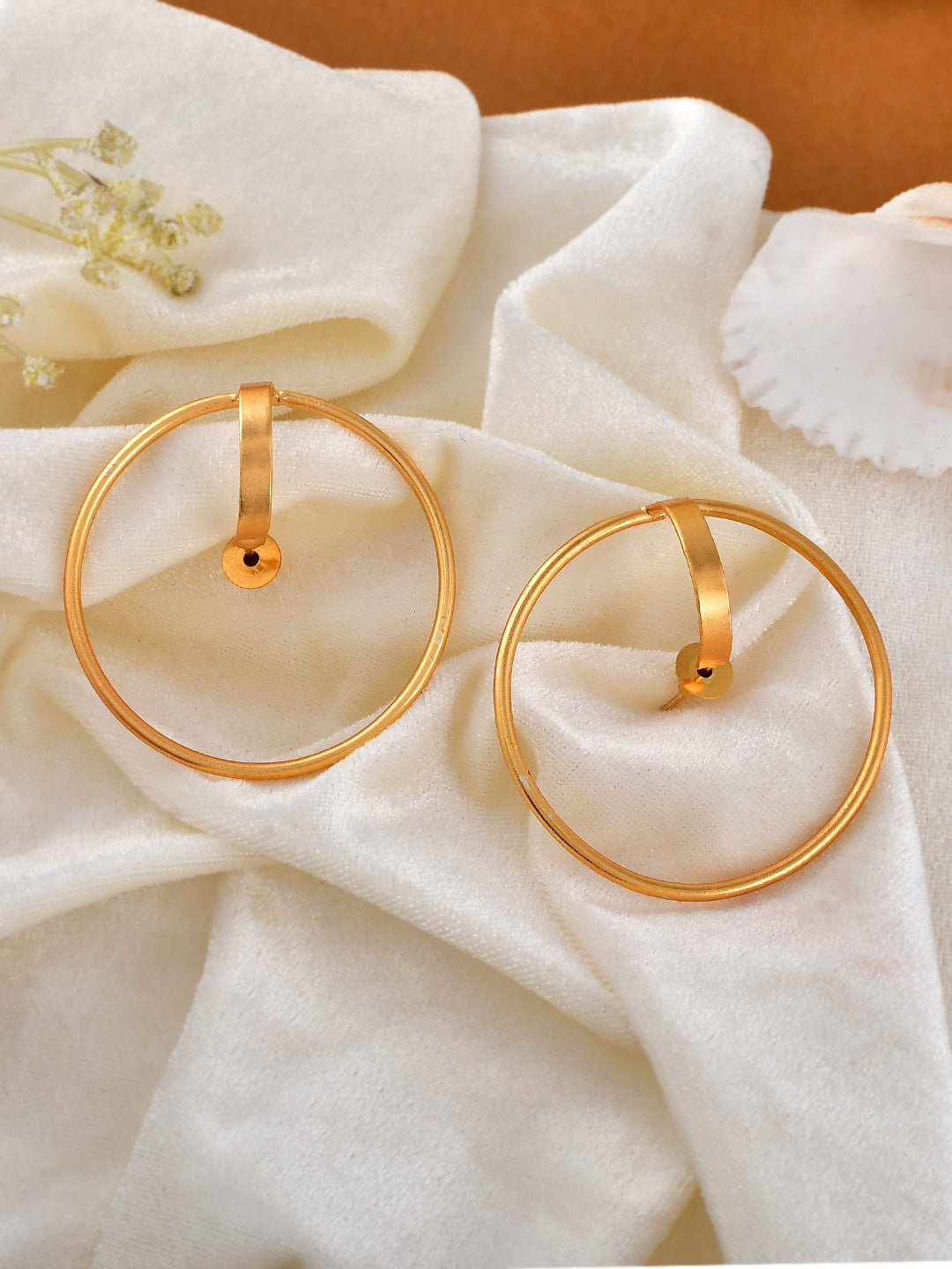 Gold plated hoop earring
