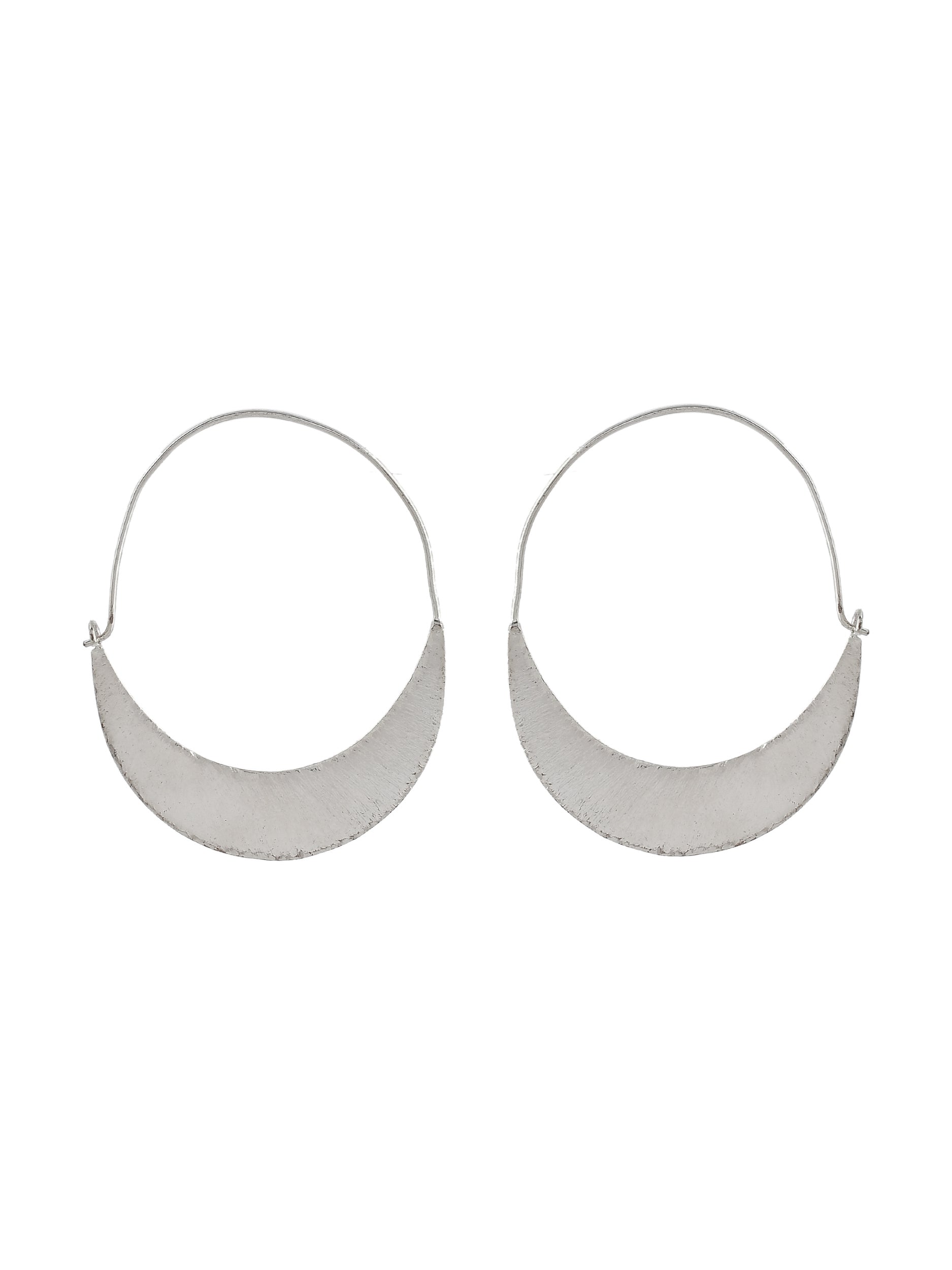 Silver Plated Circular Hoop Earrings
