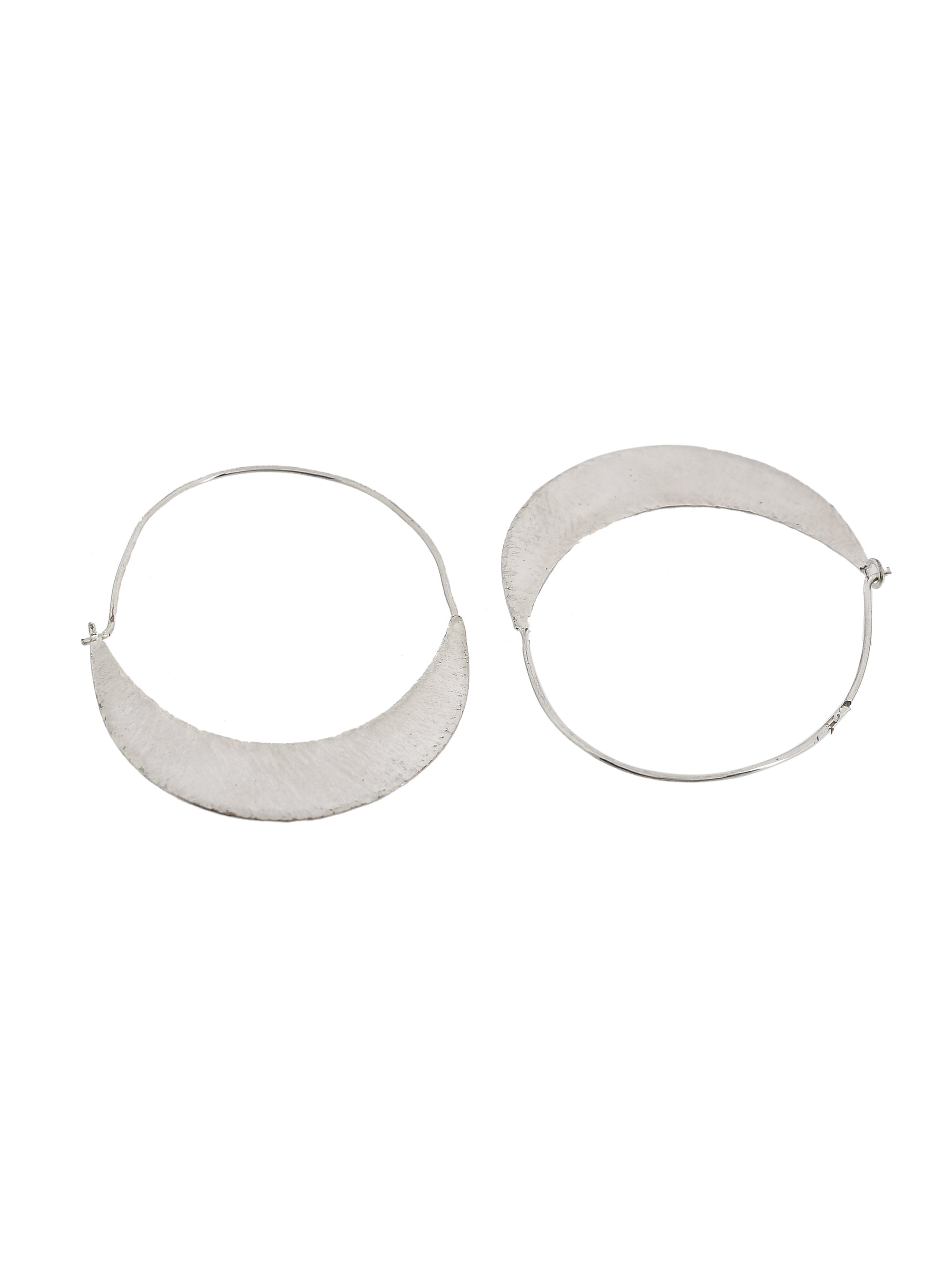 Silver Plated Circular Hoop Earrings