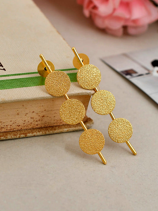 Copy of Gold Plated Contemporary Leaf Earrings