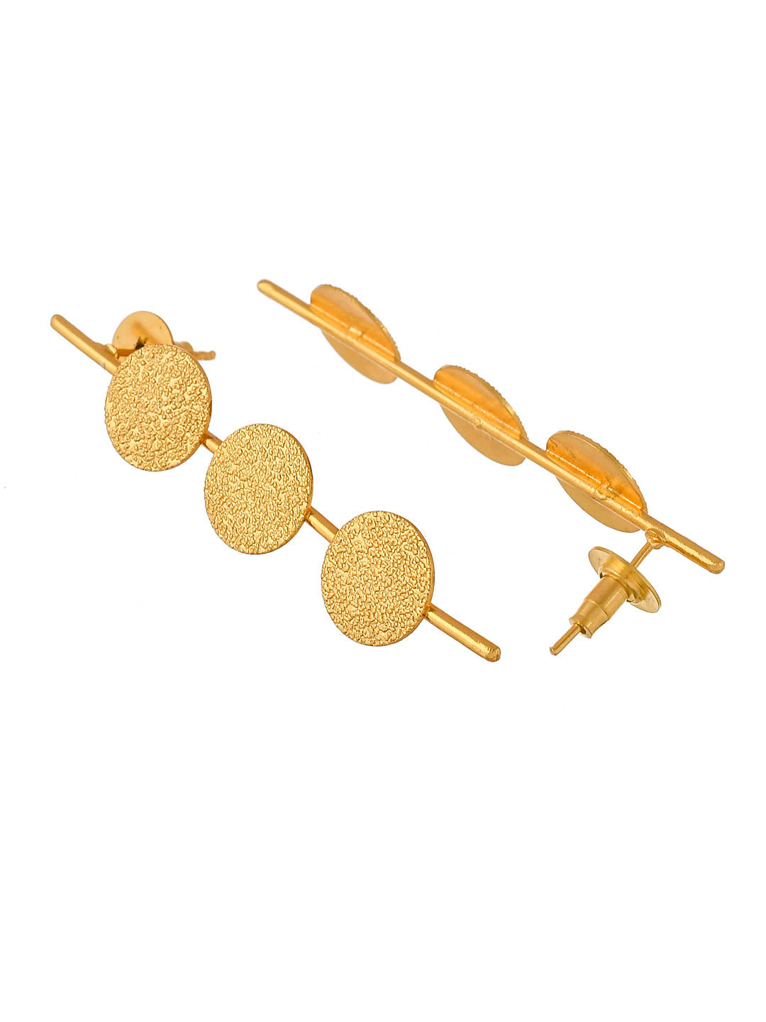 Copy of Gold Plated Contemporary Leaf Earrings