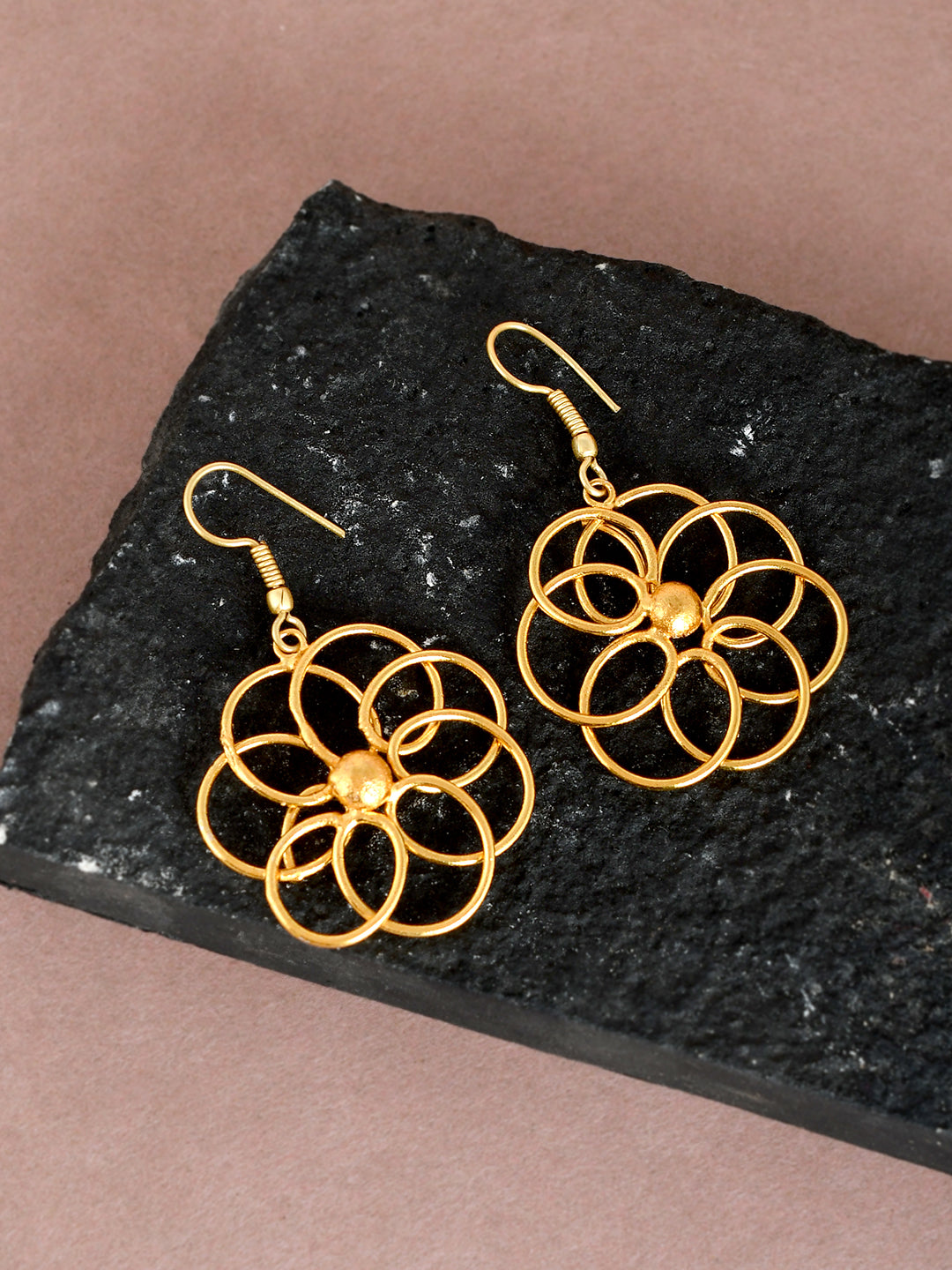 Gold Plated Spiral Infinty Earrings for Women Online