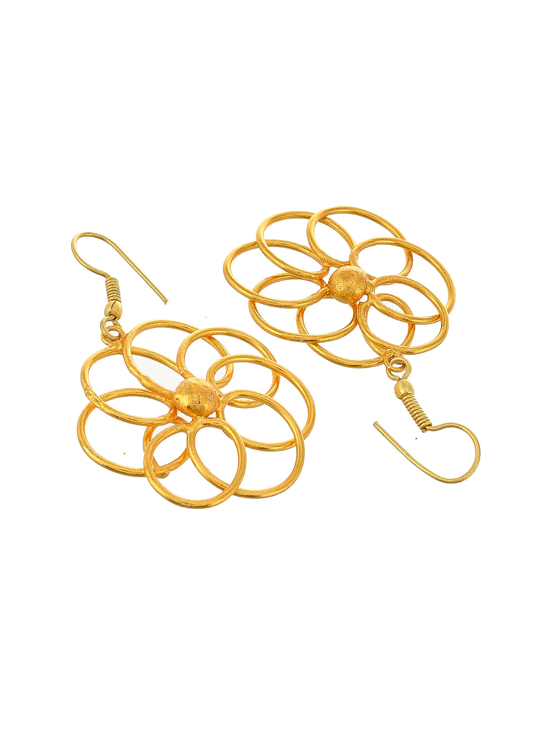 Gold Plated Spiral Infinty Earrings