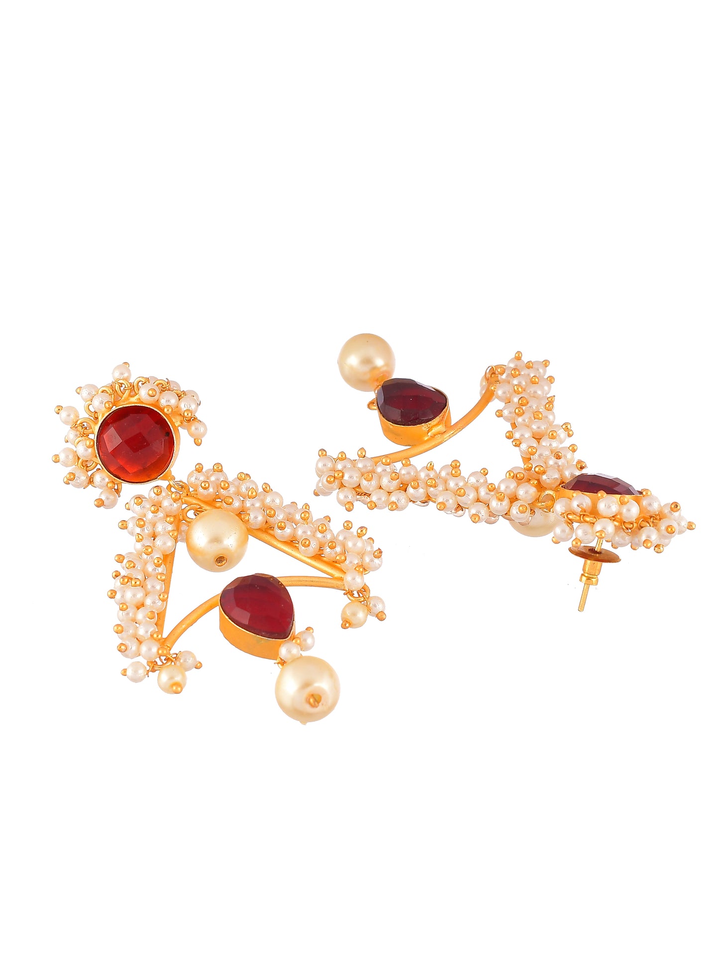 Gold plated ritu pearl earrings