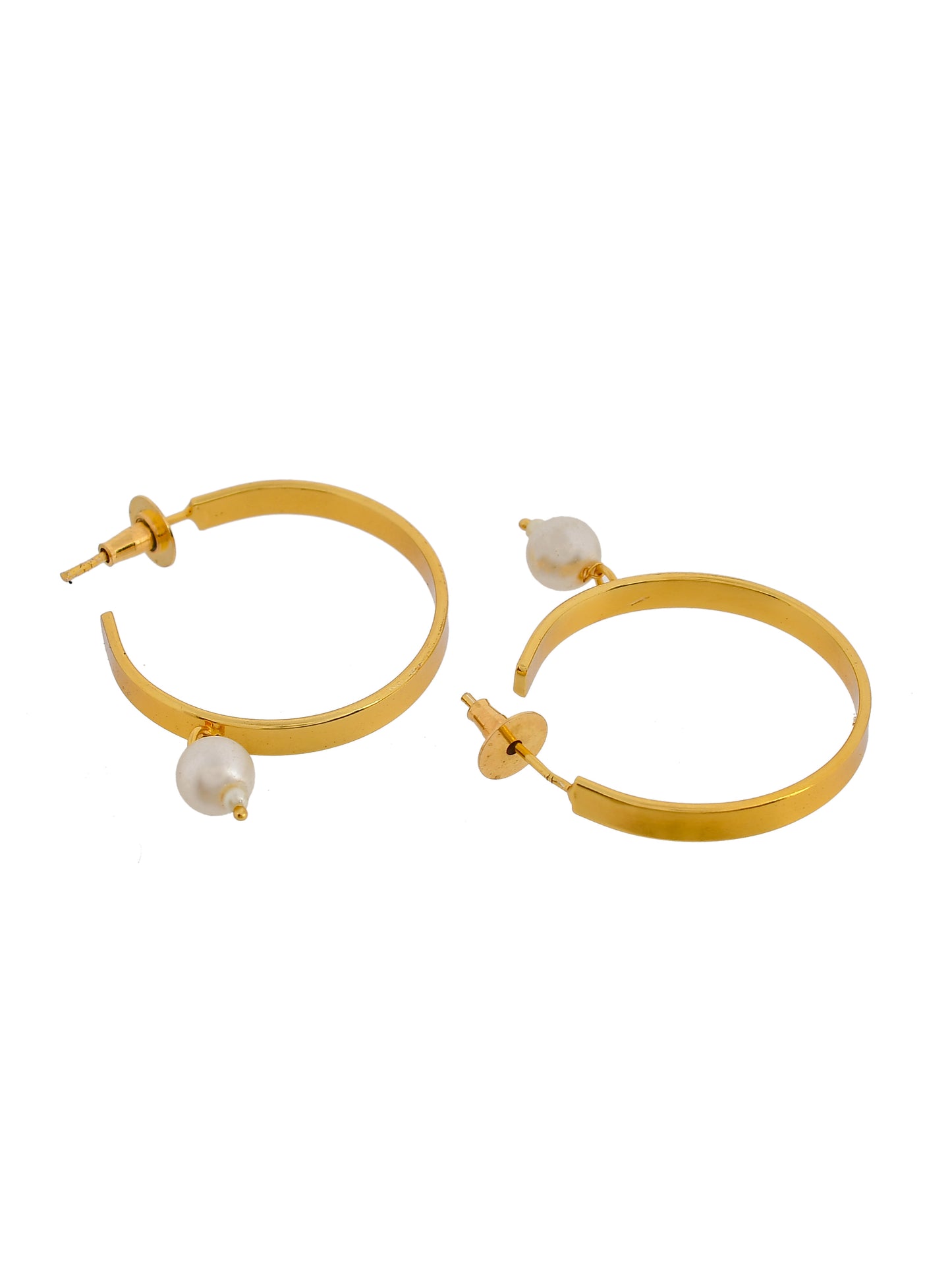 Gold Plated Half Hoop Earrings
