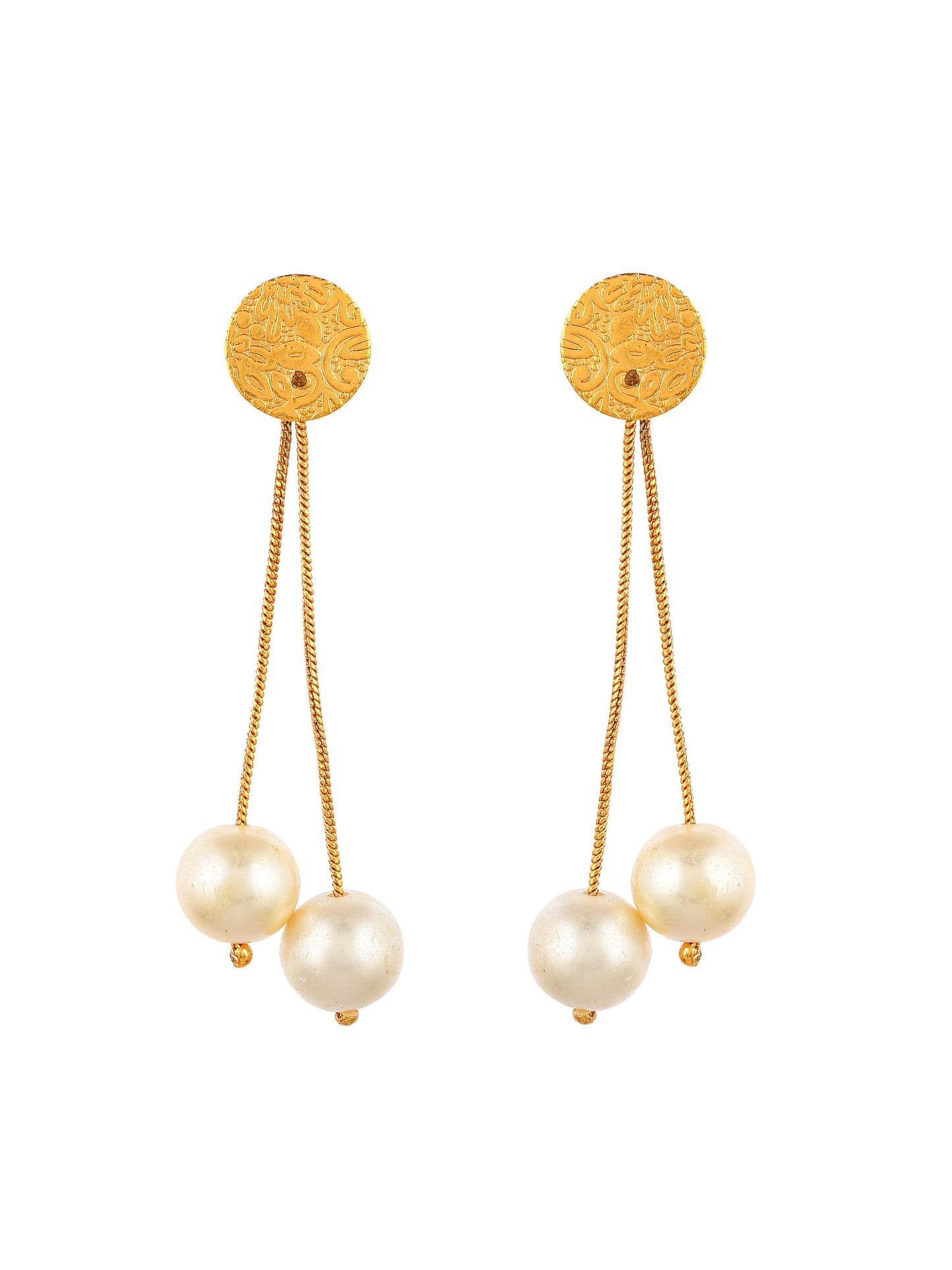 Gold Plated Pearl Drop Earrings